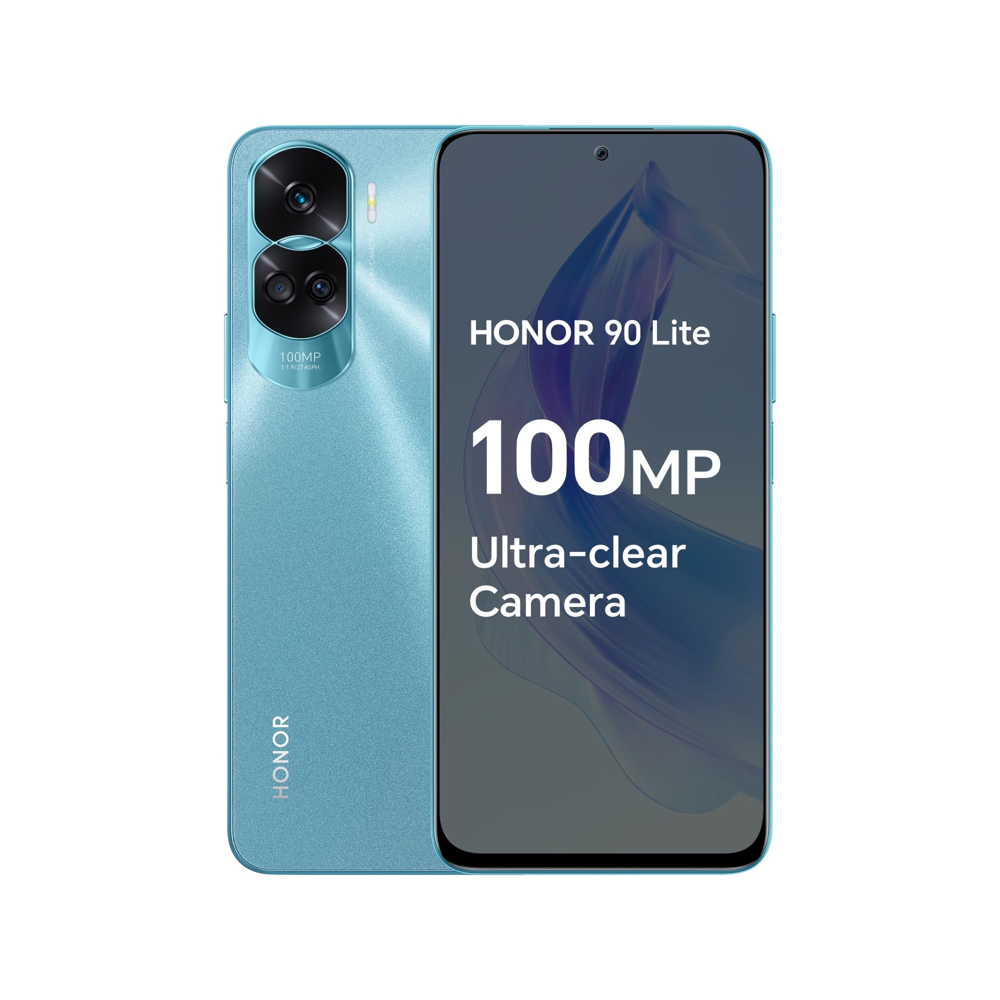 HONOR90 Lite Dual-SIM 256GB ROM + 8GB RAM (Only GSM | No CDMA) Factory Unlocked 5G Smartphone (Cyan Lake) - International Version