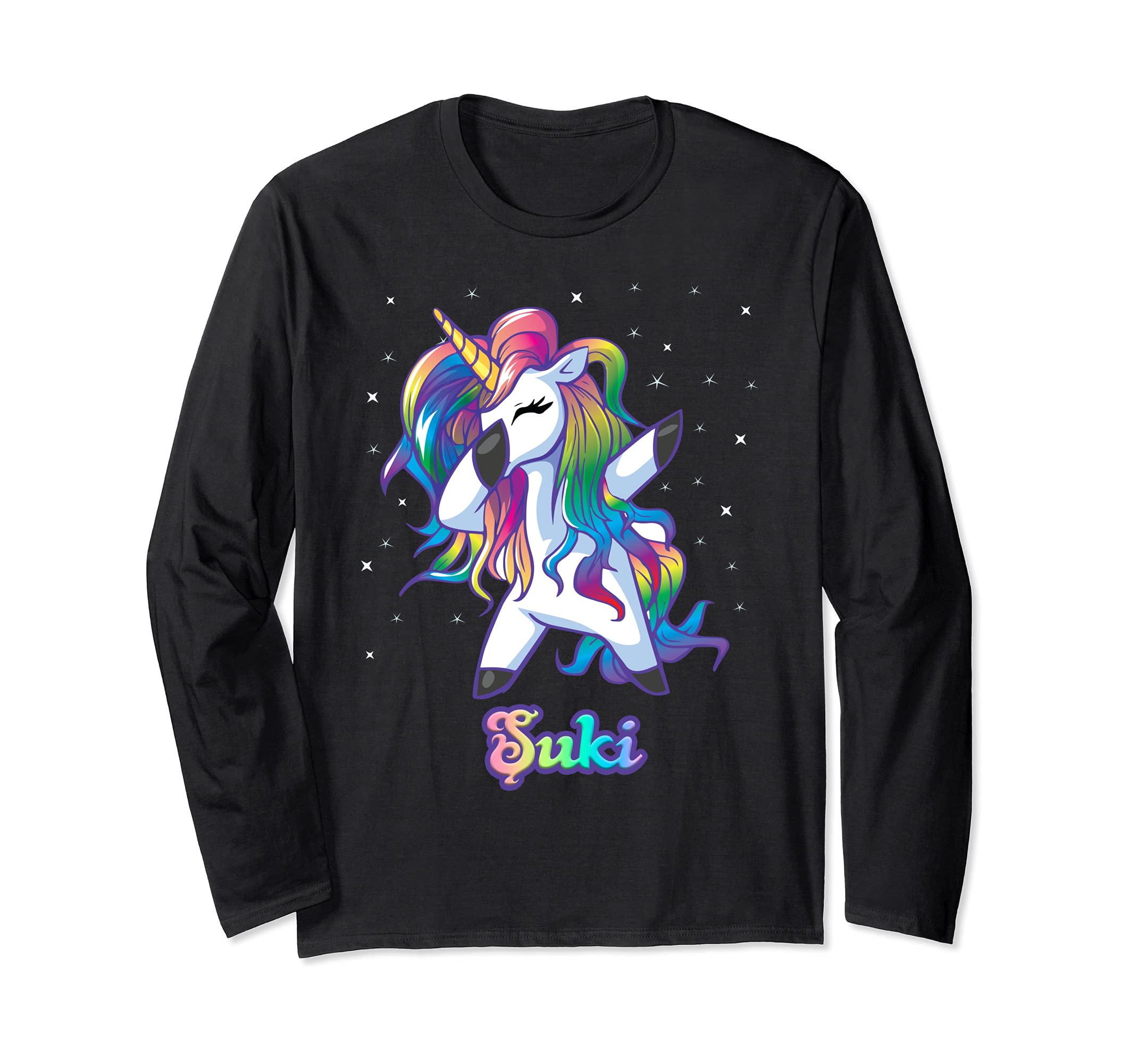 SUKI Unicorn Gifts For Girls Birthday Gifts For Women Long Sleeve T-Shirt