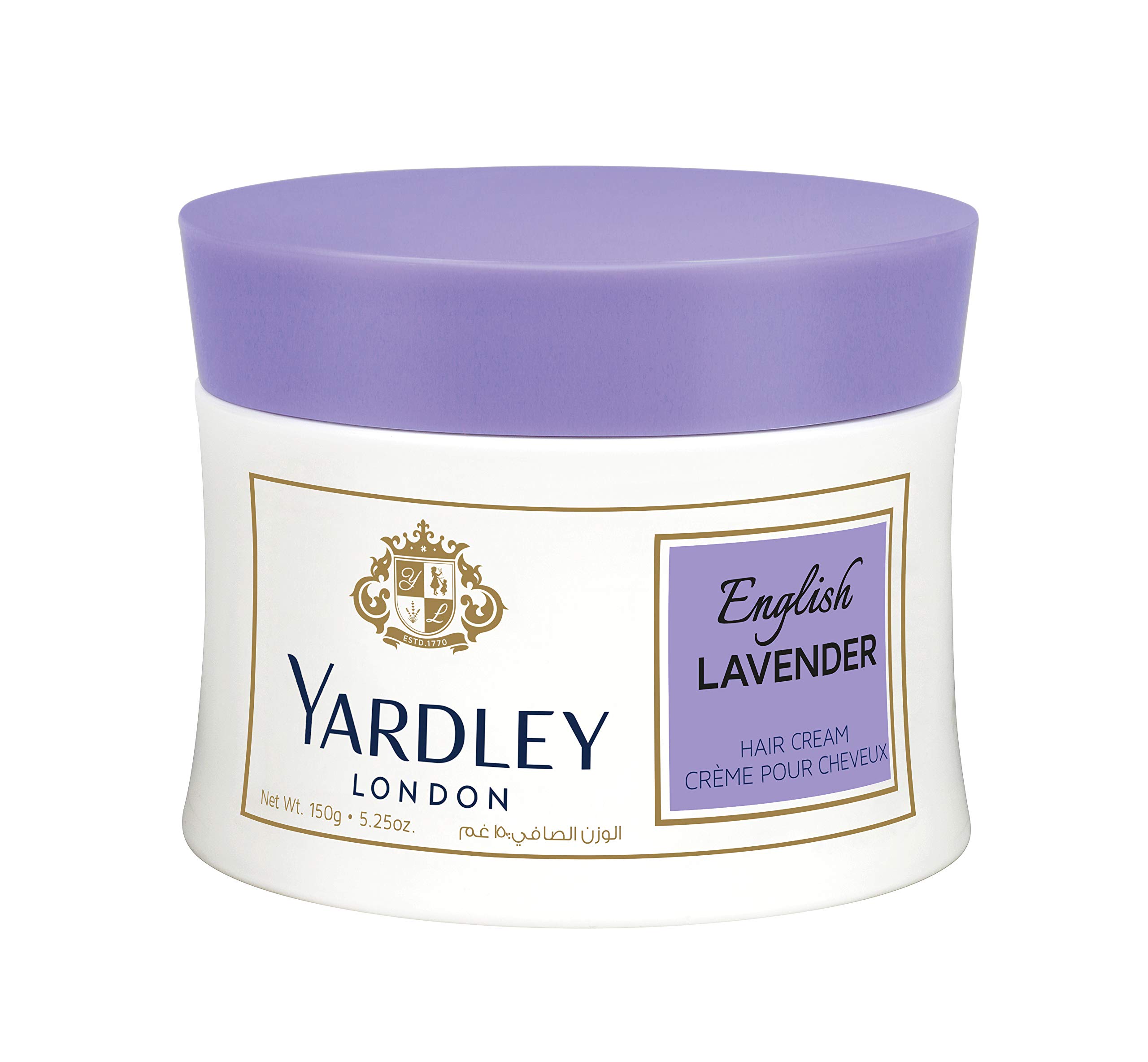 YardleyEnglish Lavender Hair Cream, For Moisturising And Grooming All Day Long - 150 gm