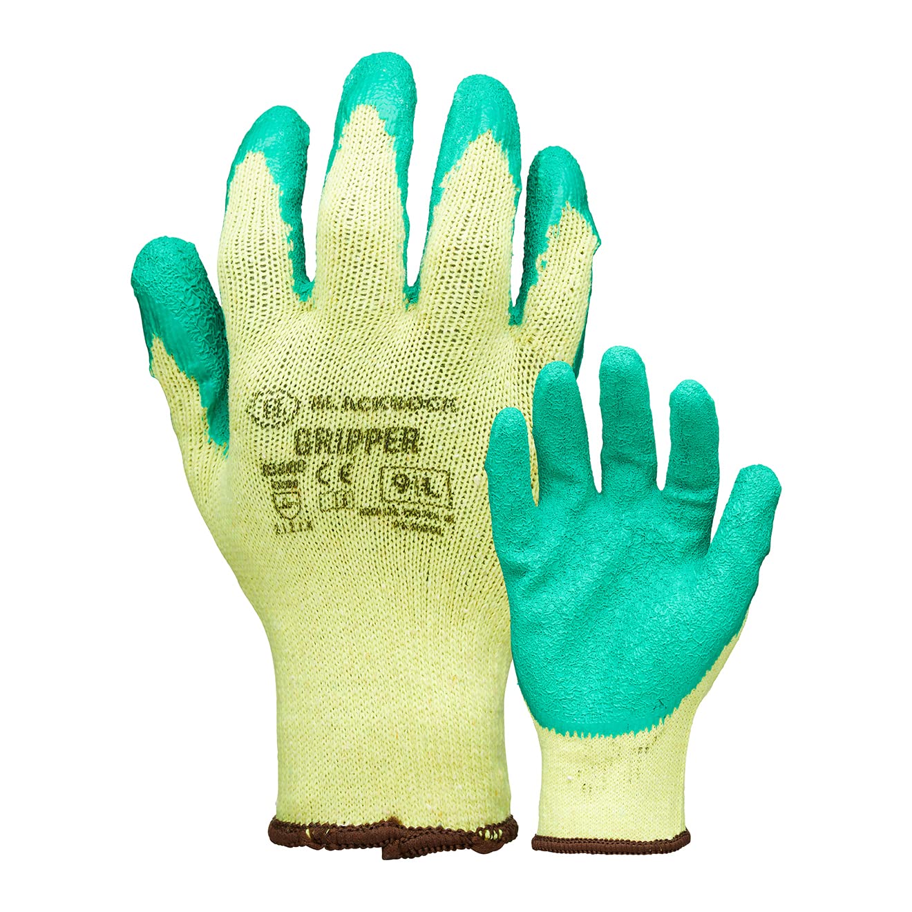 Blackrock Latex Coated Gripper Safety Work Gloves, Men's & Women's Working Grip, Ideal For Heavy Duty Gardening, Handling, Manufacturing, Agriculture, Building & Construction - Size Medium