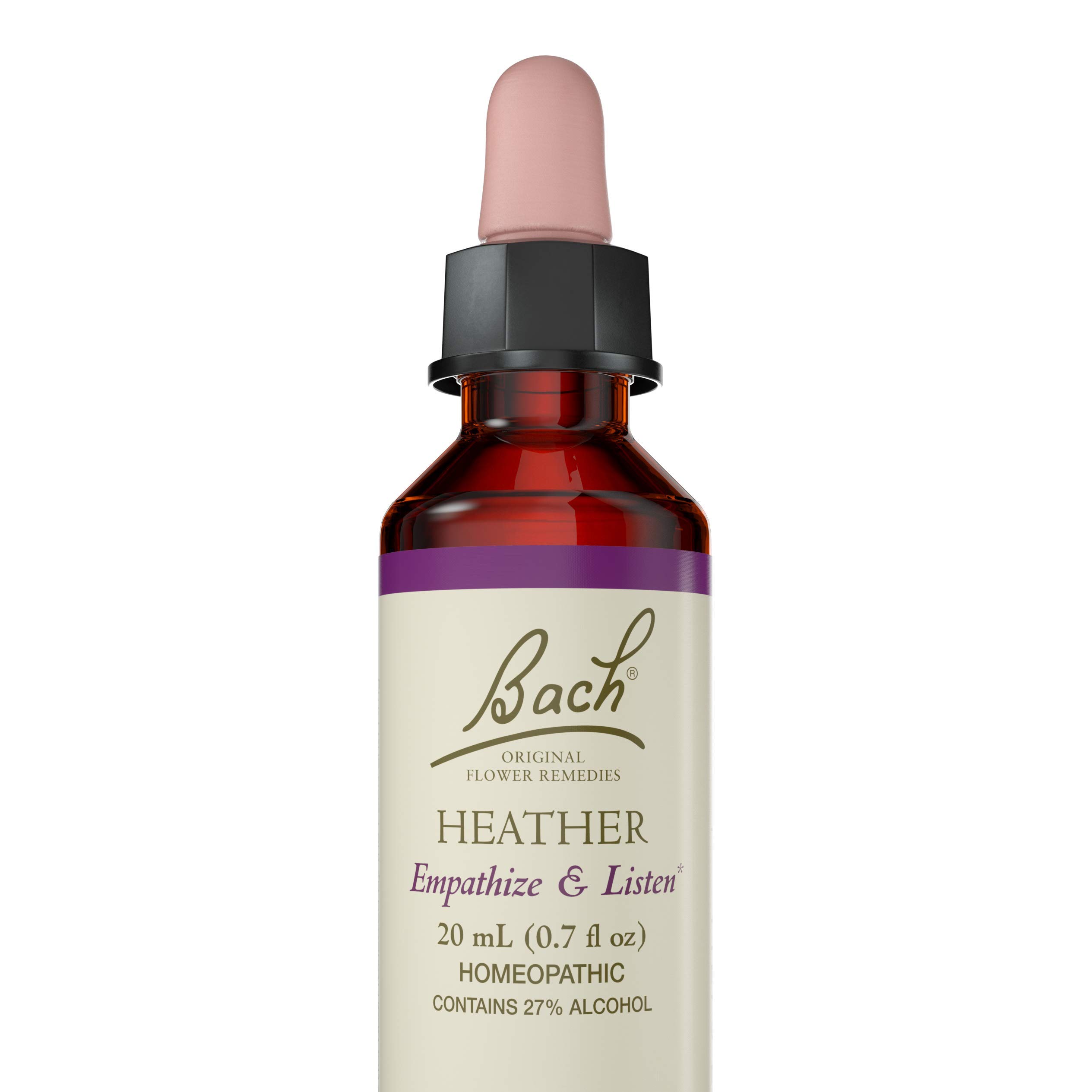 BachOriginal Flower Remedies, Heather for Empathy, Natural Homeopathic Flower Essence, Holistic Wellness, Vegan, 20mL Dropper