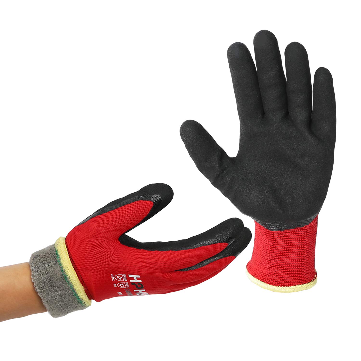 Winter Work Gloves - Double Coated Waterproof Oil-Proof work gloves 1 pair