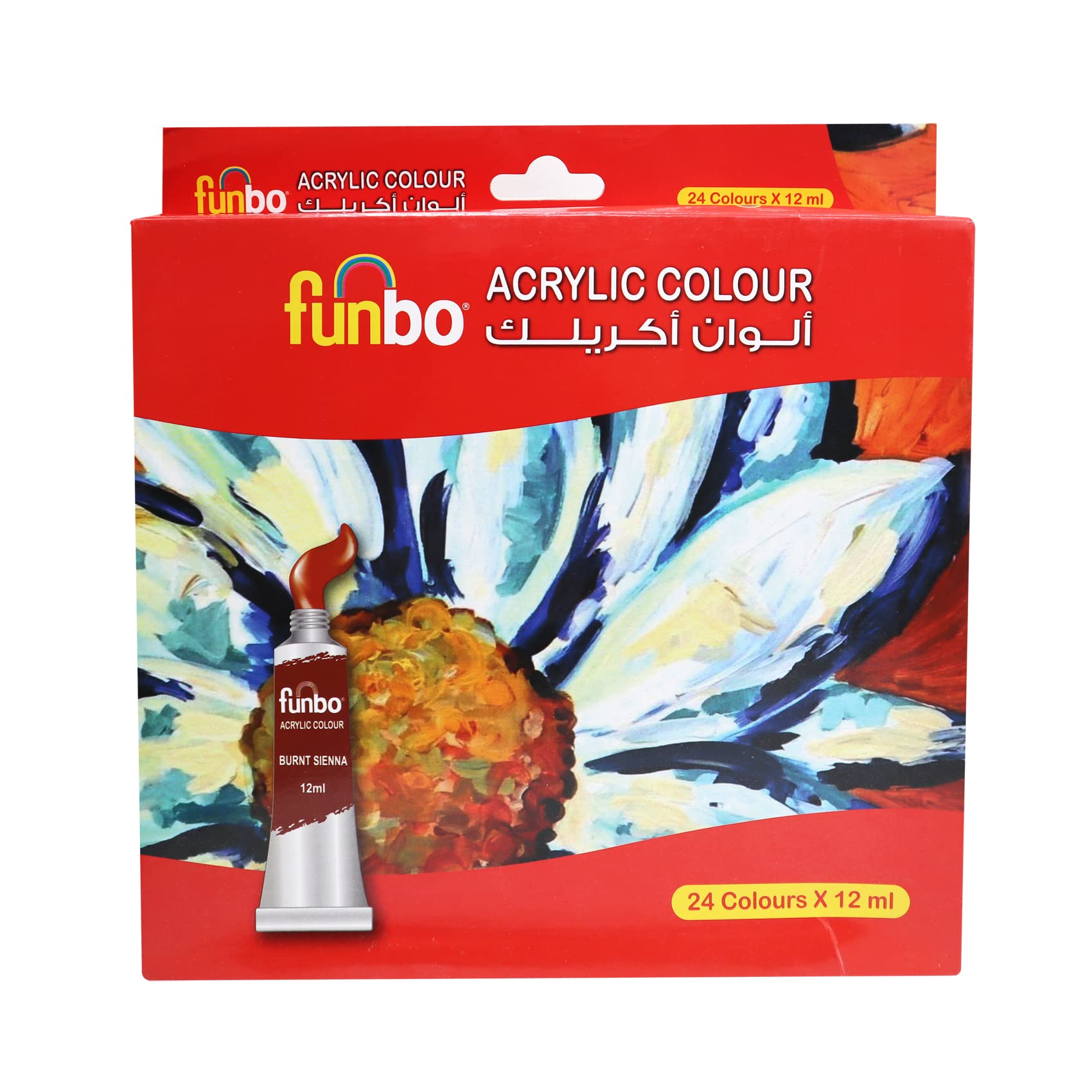 FunboAcrylic Paints Set 24-Pieces, Multicolor