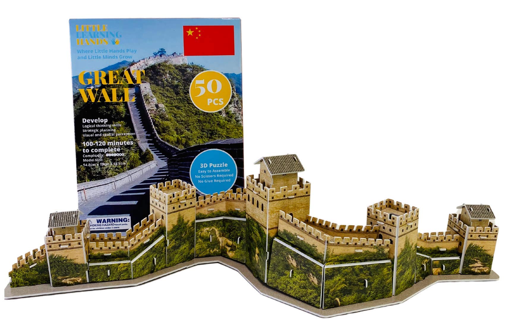 3D Puzzles for Adults and Kids | China Great Wall 3D Puzzle | Great Wall of China Architecture Model Building Kit | Best Puzzle Gifts for Kids, Teens and Adults