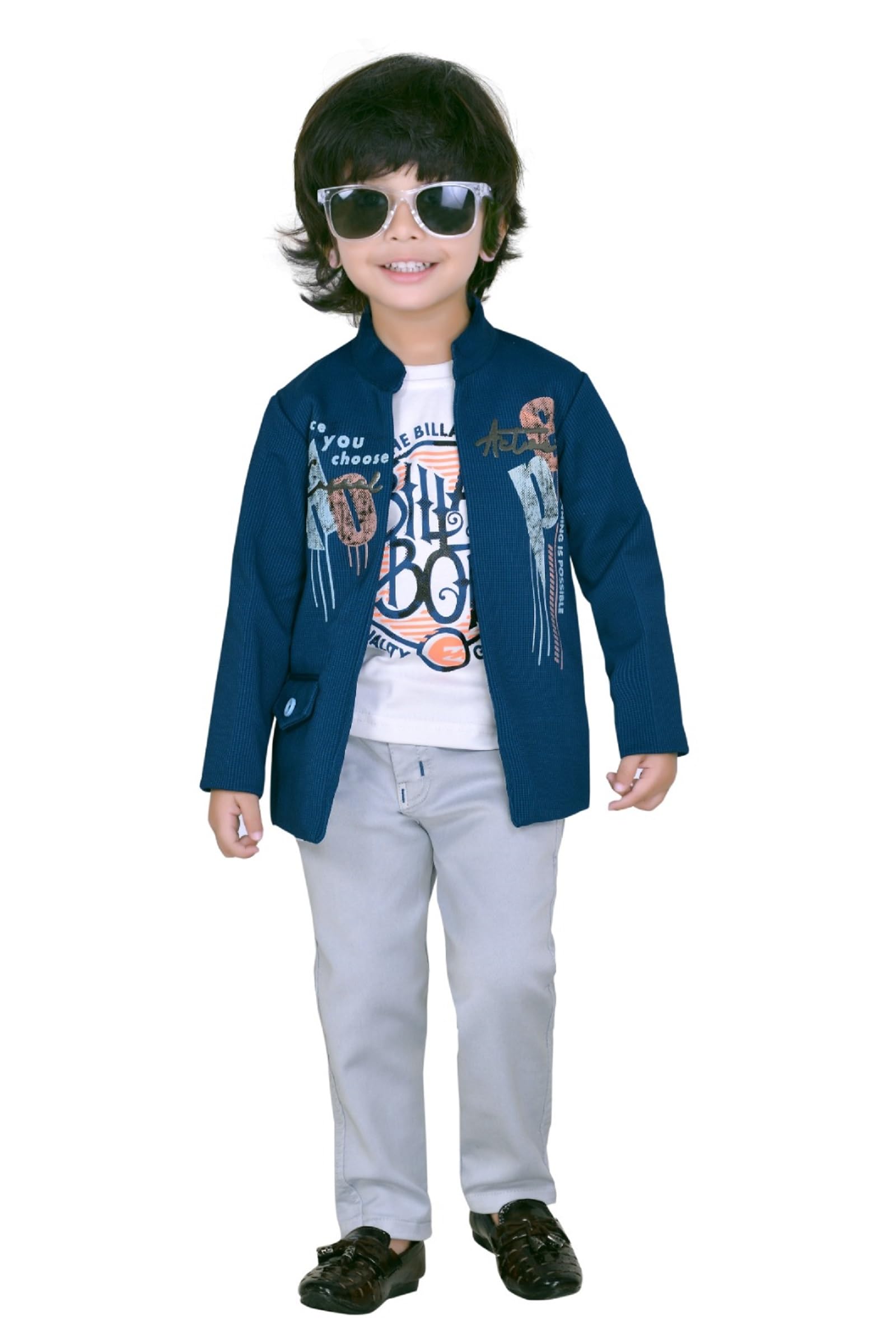 Dotson Clothing Set for Baby Boys- Jacket,Pant & T Shirt (3.5-4.5 Years)