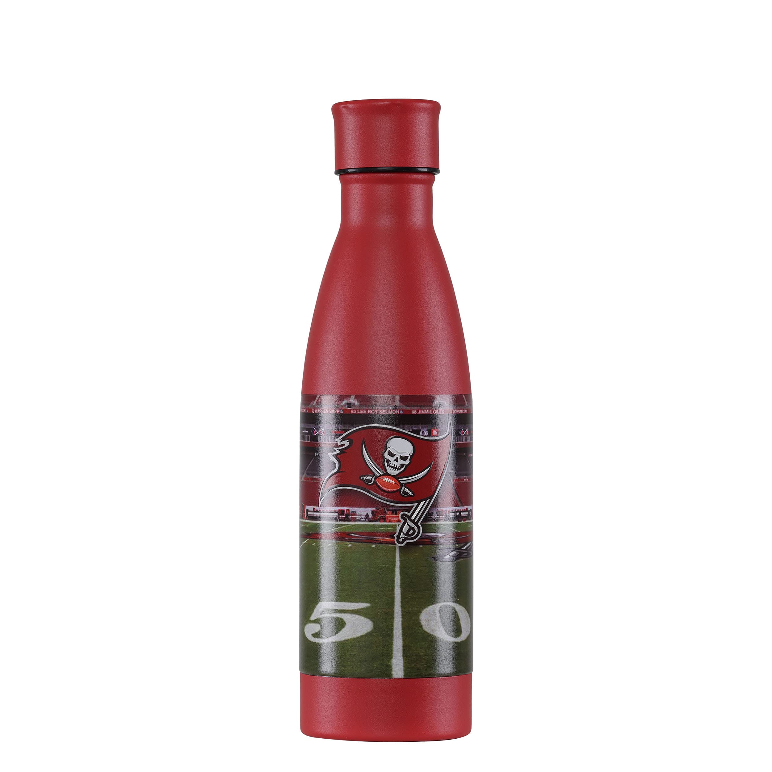 FOCO NFL unisex-adult NFL Team Logo Primetime 18oz Metal Stainless Steel Water Bottle 18 Ounce