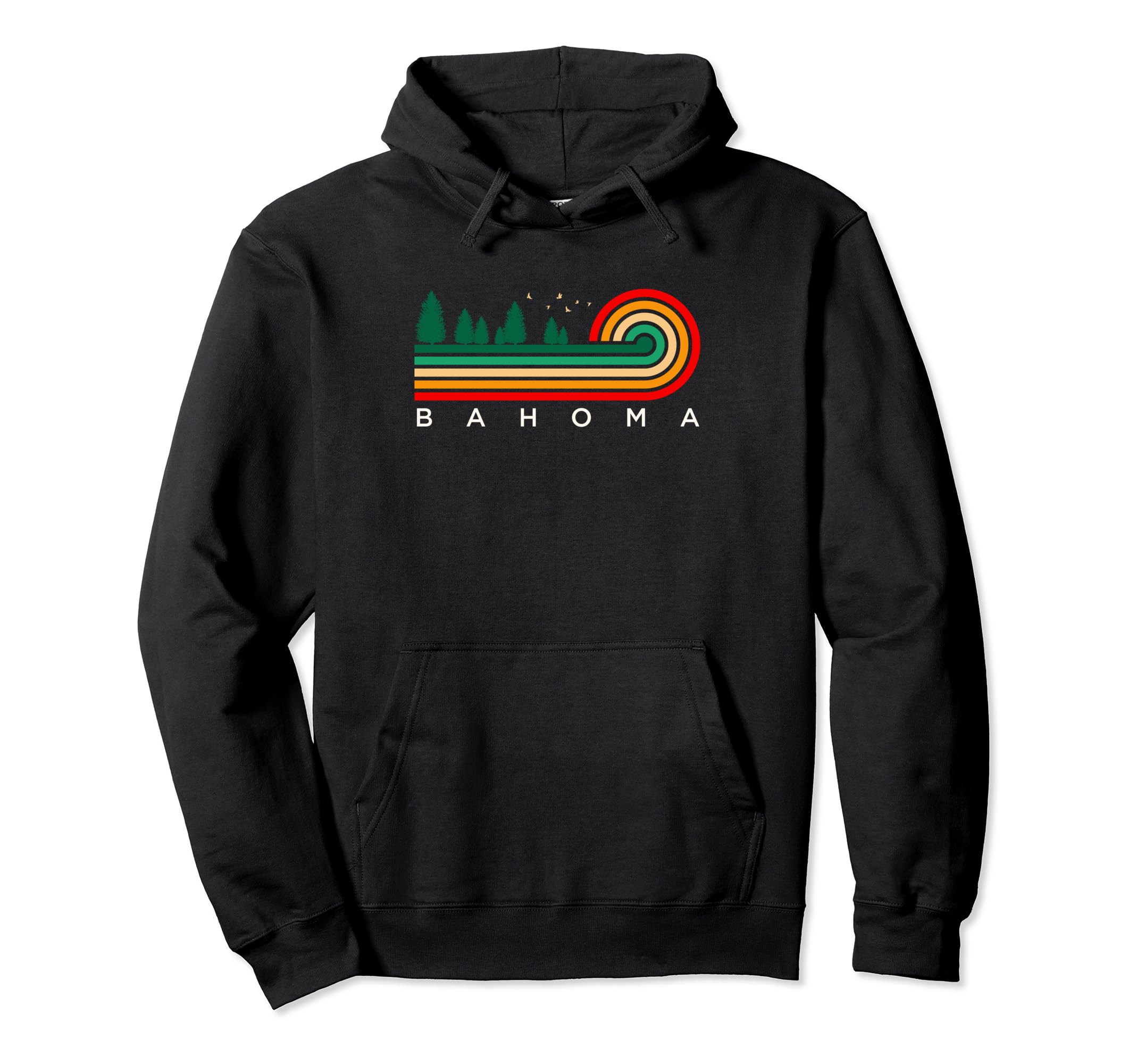 Evergreen Vintage Stripes Bahoma, Florida Pullover Hoodie