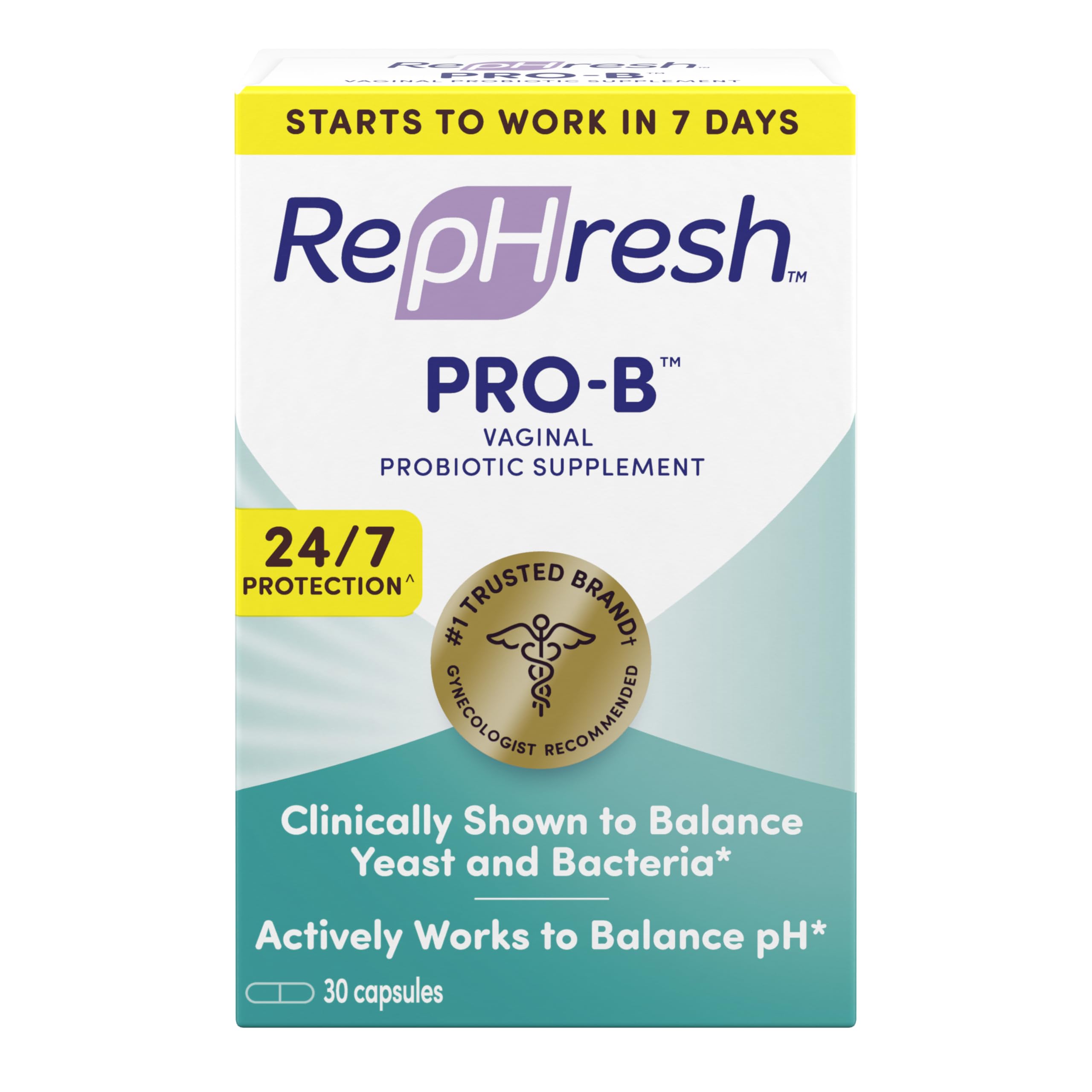 RephreshPro-B Probiotic Supplement for Women, 30 Oral Capsules