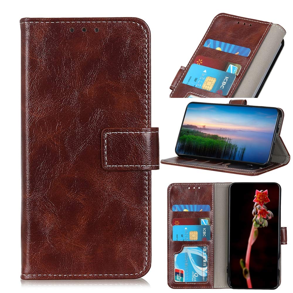 Cellphone Protector Cases For Sony Xperia 1 III Retro Crazy Horse Texture Horizontal Flip Leather Case with Holder & Card Slots & Photo Frame & Wallet Phone Parts