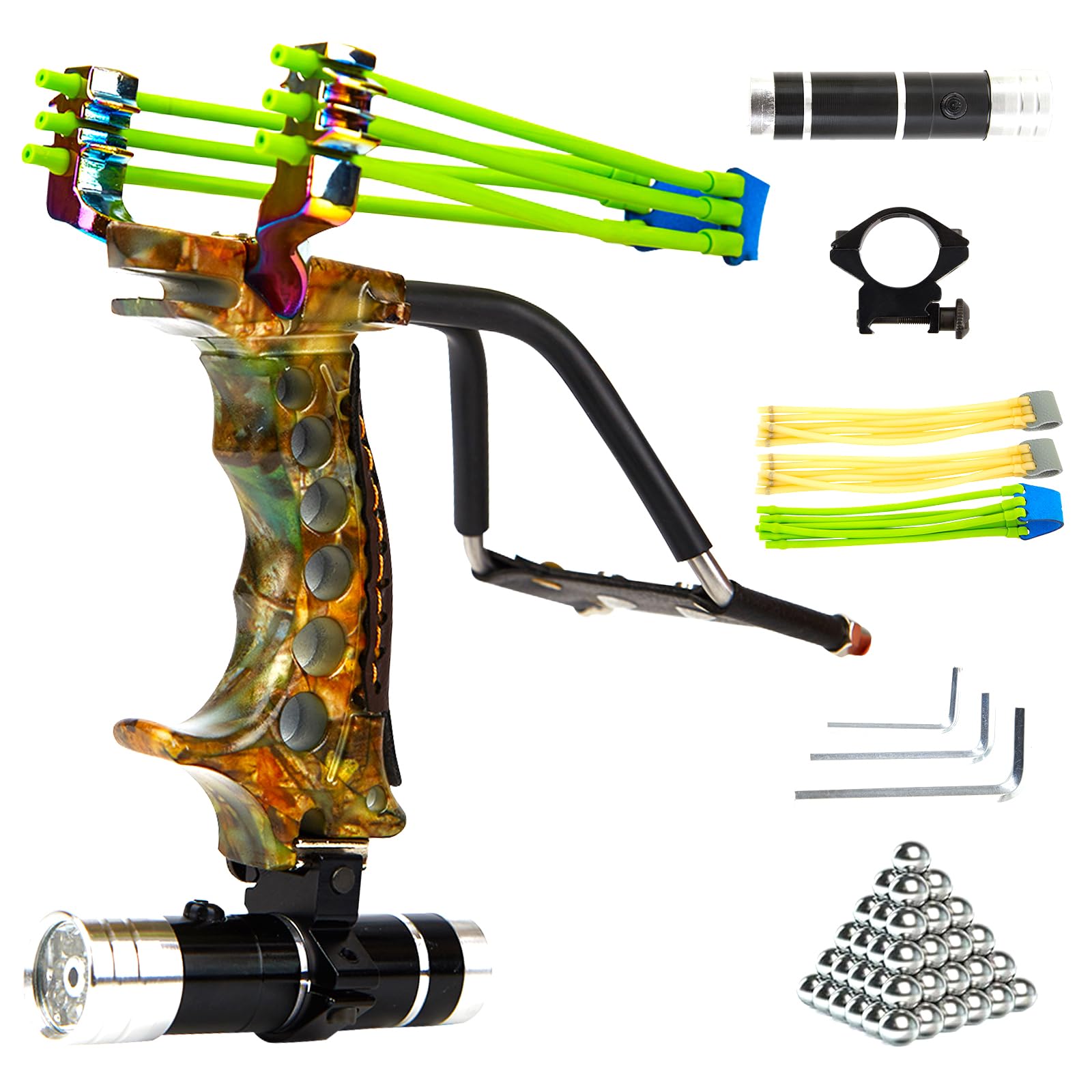 Stainless Hunting Slingshot High Velocity Catapult Slingshots Most Powerful Professional Outdoor Slingshots