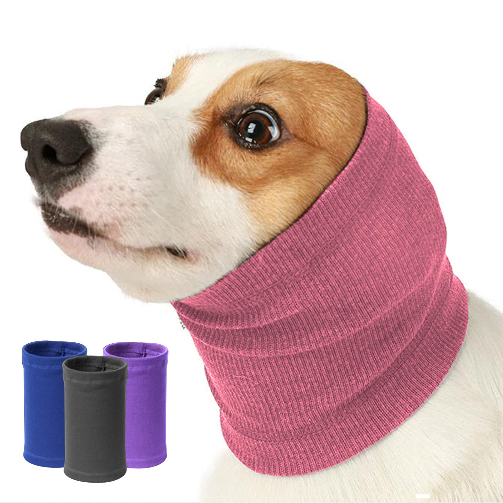 Nanaki Dog Hood Calming Ear Wrap, Quiet Dog Headband Dog Head Cover Snood Dog Ear Fireworks Muffs, The Grooming and Force Drying Pet Ear Protector for Anxiety Relief Calming Dog Ear Covers for Noise