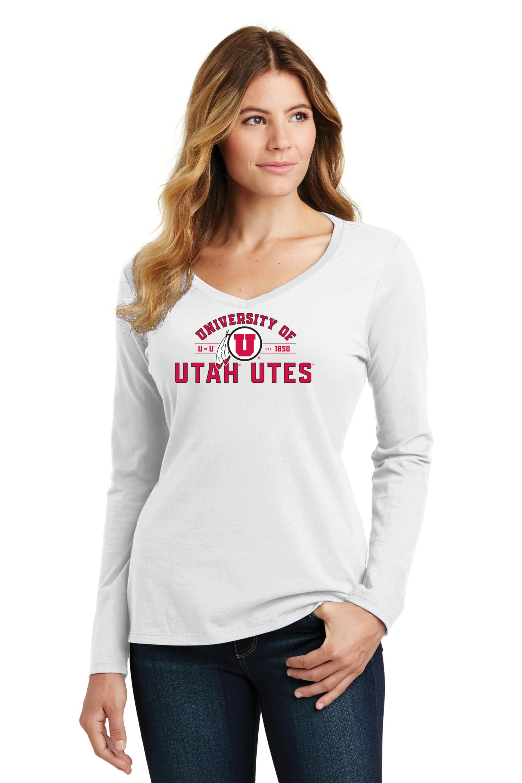 CornBorn Womens Utah Utes T-Shirts | Long Sleeve V-Neck | Choose Your Design