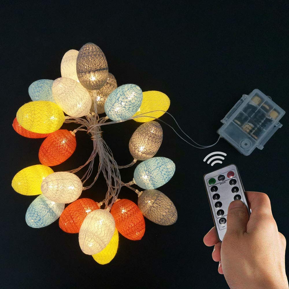 WesGen 20 Easter Egg LED String Lights