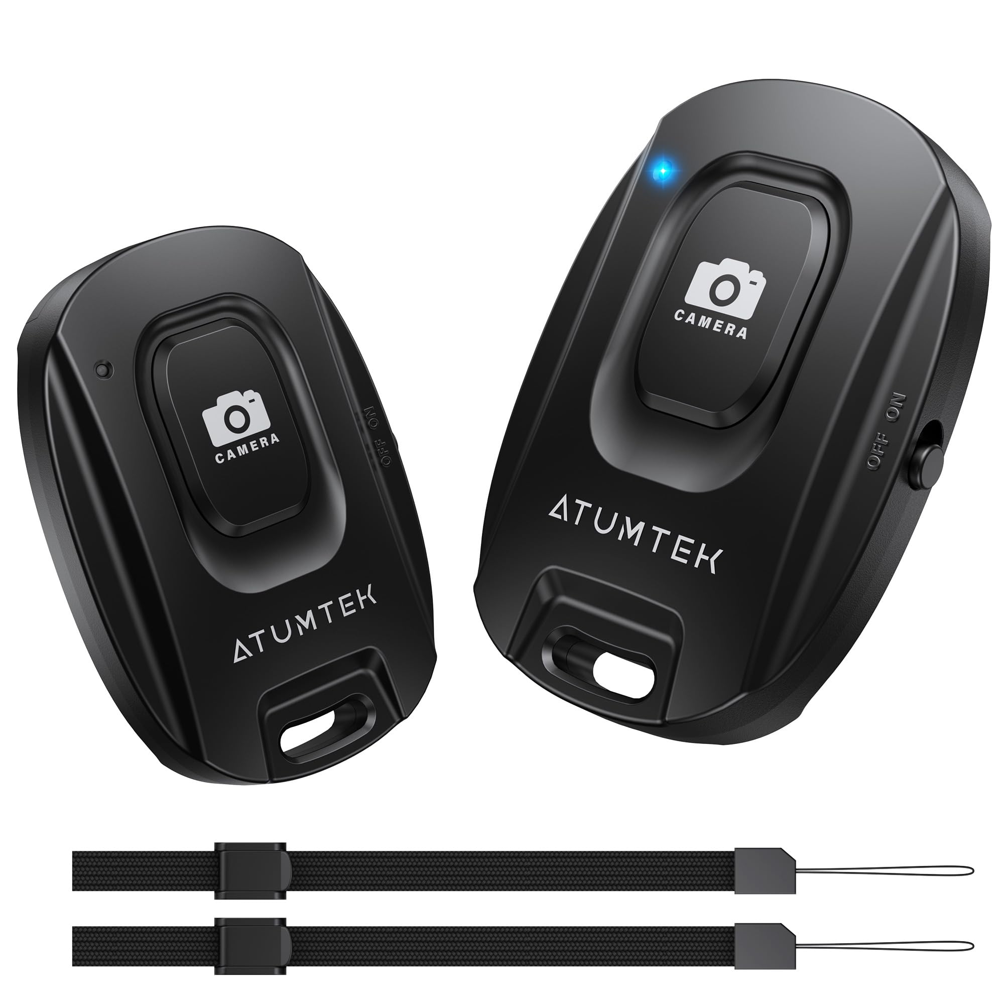 ATUMTEK Bluetooth Remote Control, Camera Shutter with Wireless Bluetooth Technology, Compatible with iPhone/Samsung/Motorola (iOS and Android), Wrist Strap Including 2X (Pack of 2)