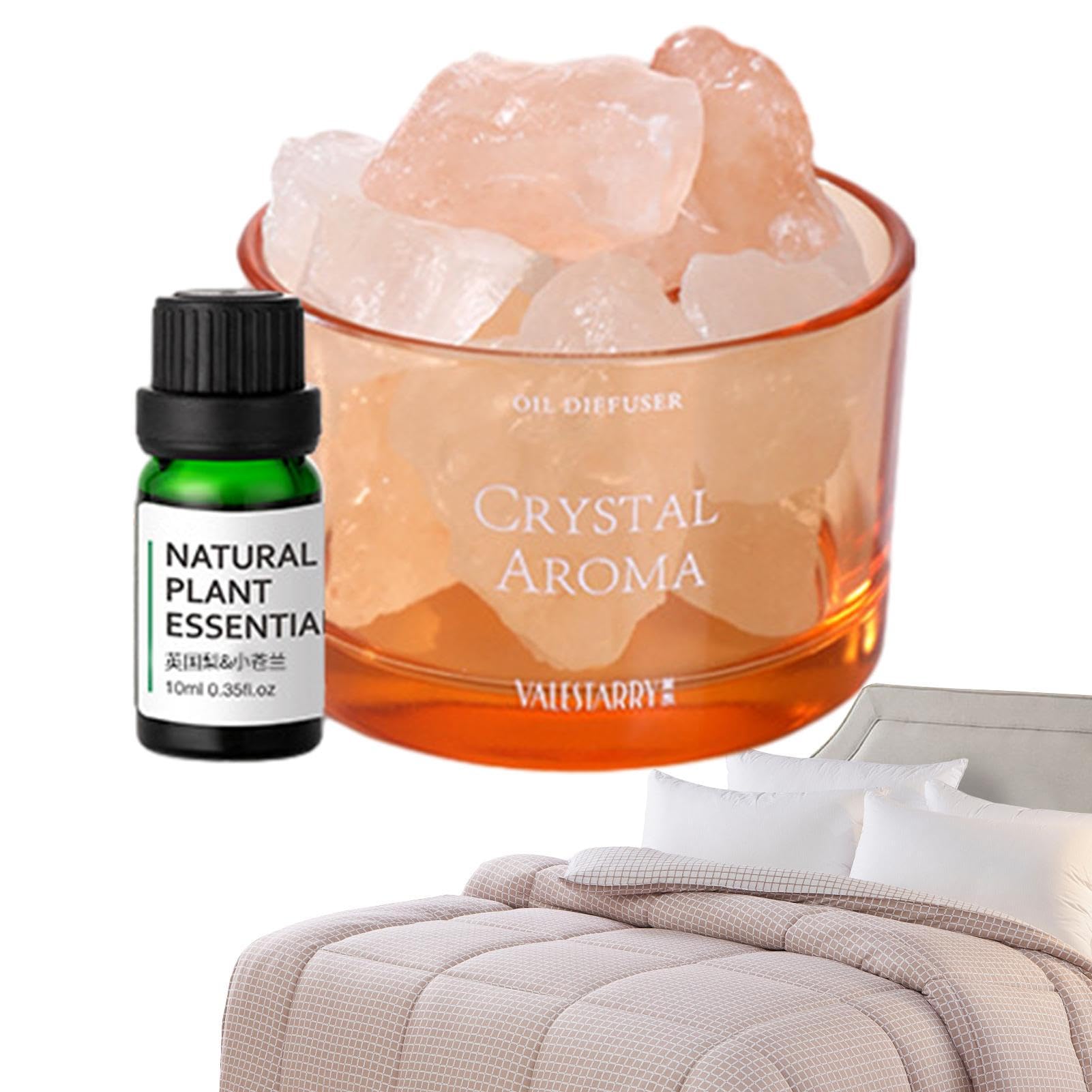 Gemstone Oil Diffuser - Diffuser Gemstone with Natural Plant Essential Oils,Scent Diffusers, Long-lasting Fragrance and Decorative Oil Diffuser for Girls Room Fanelod