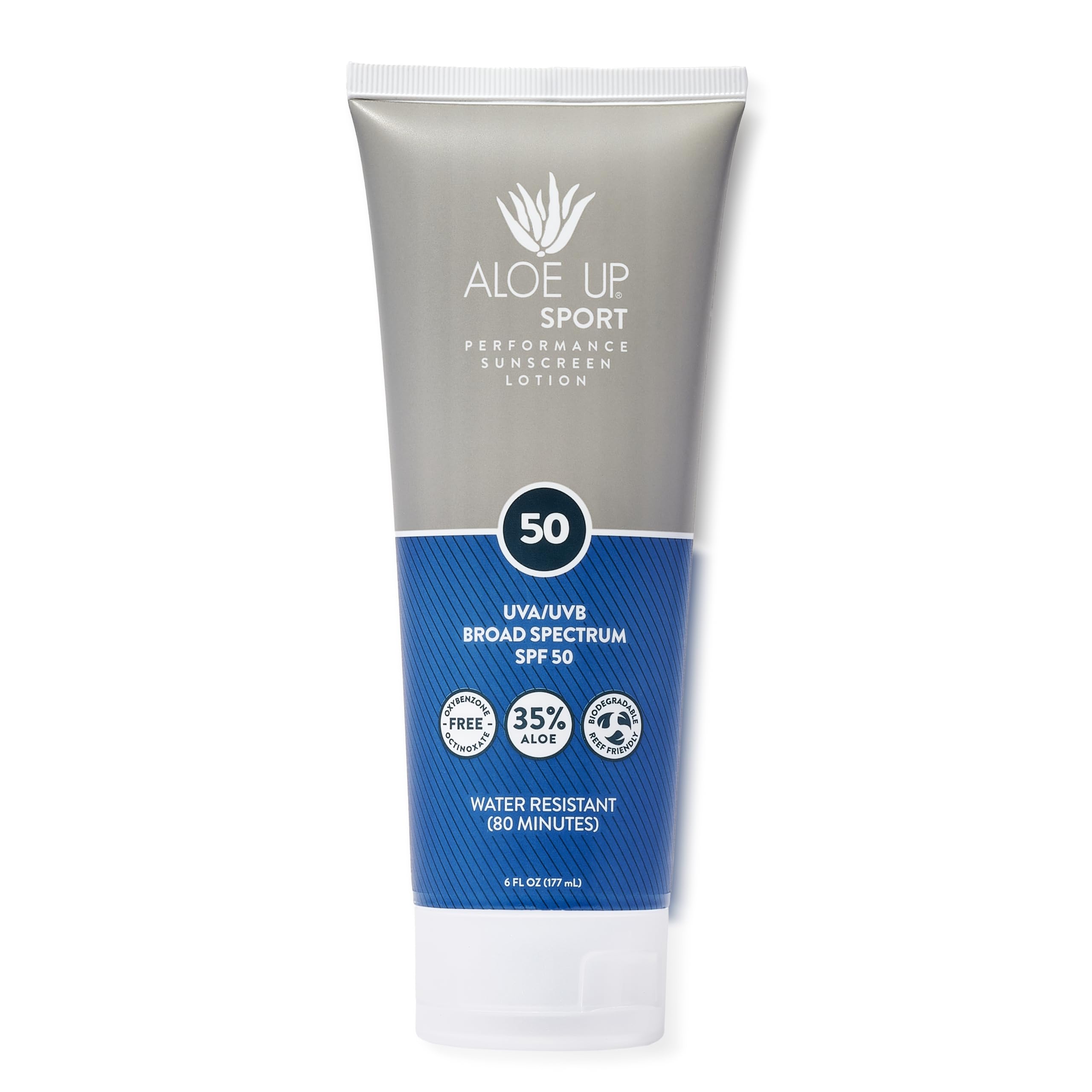 Aloe Up Sport Performance Sunscreen SPF 50 With Aloe Vera 177ml Tube Sun Lotion