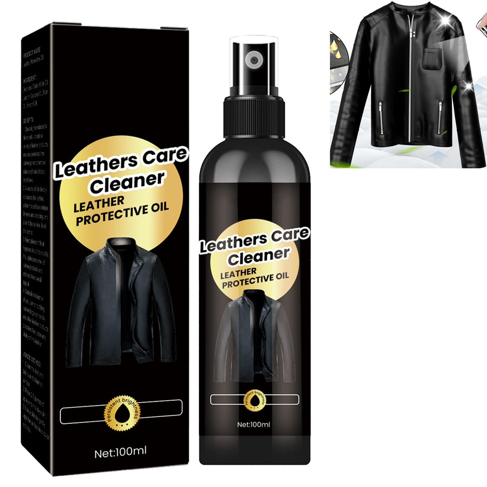 KOAHDEKOAHDE Leather Jacket Care Spray,Leather Refinishing Spray,Leather Care Spray,Leather Polishing Spray,Leather Conditioning Spray,Leather Care Cleaner,Leather Conditioner Refinishing Spray,100ML