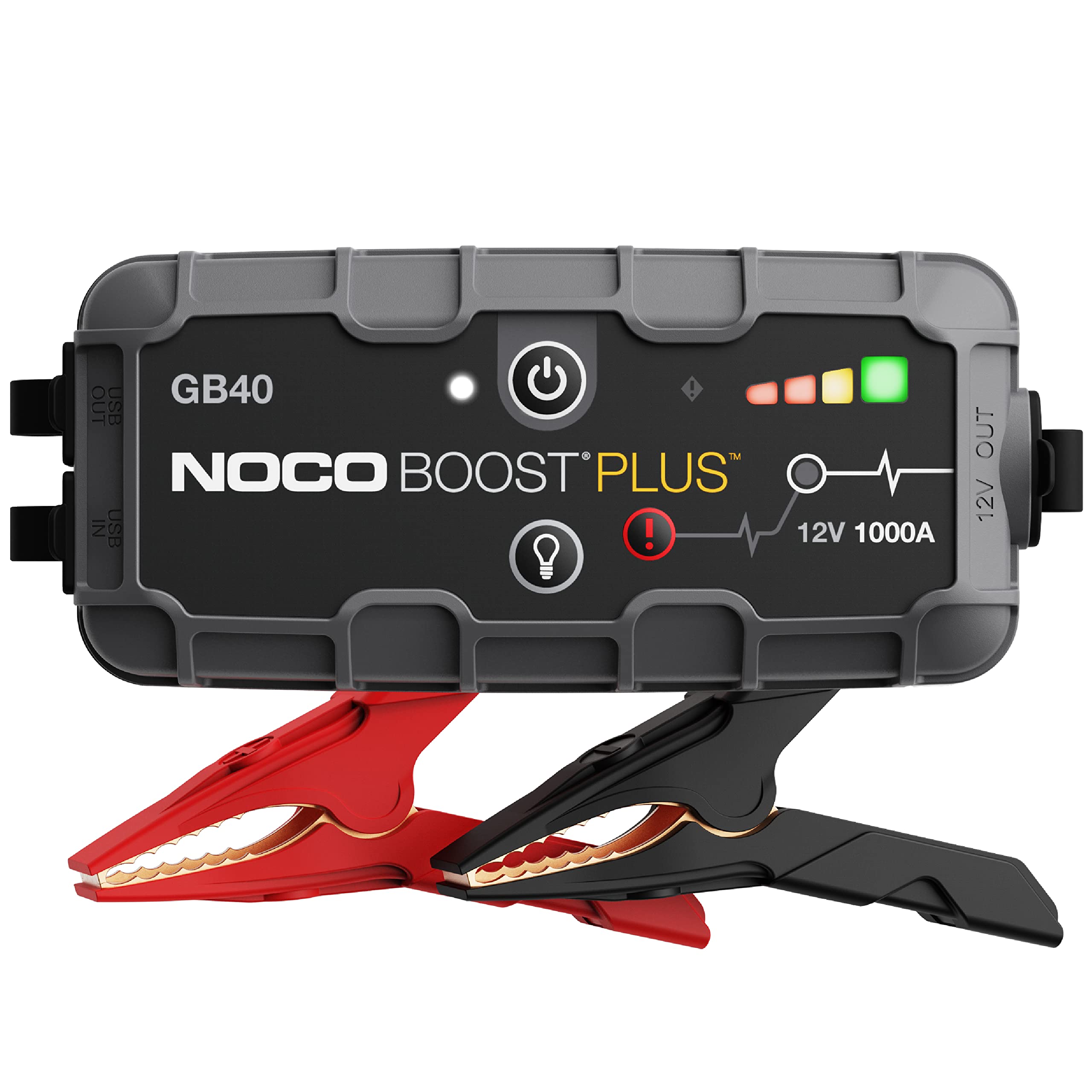 NOCOBoost Plus GB40 1000A UltraSafe Car Jump Starter, Jump Starter Power Pack, 12V Battery Booster, Portable Powerbank Charger, and Jump Leads for up to 4.0-Liter Petrol and 3.0-Liter Diesel Engines