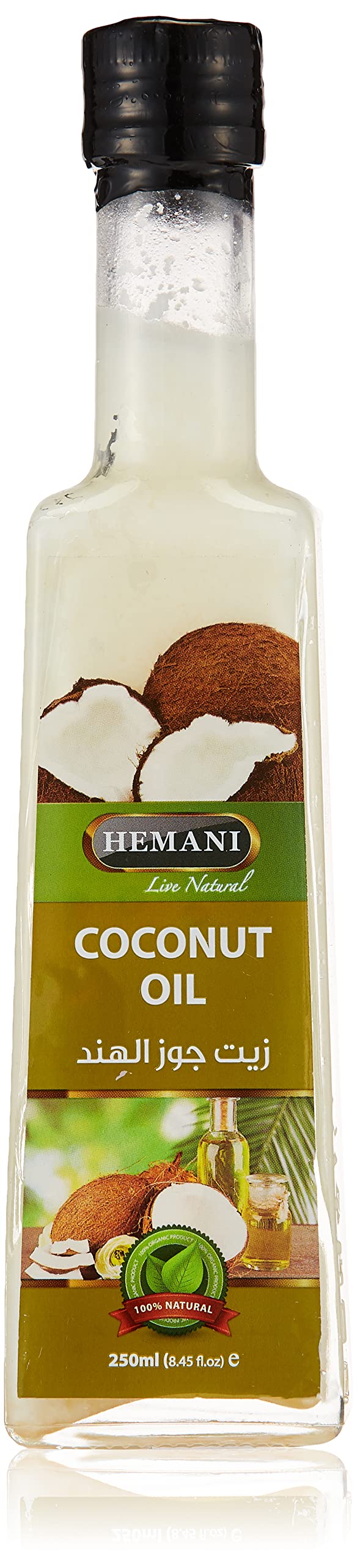 HemaniCoconut Oil, 250ml - 100% Pure & Natural - for Skin, Hair, Massage & Body - Cold Pressed Virgin Coconut Oil - Rich in Vitamin E, MCT & Lauric Acid