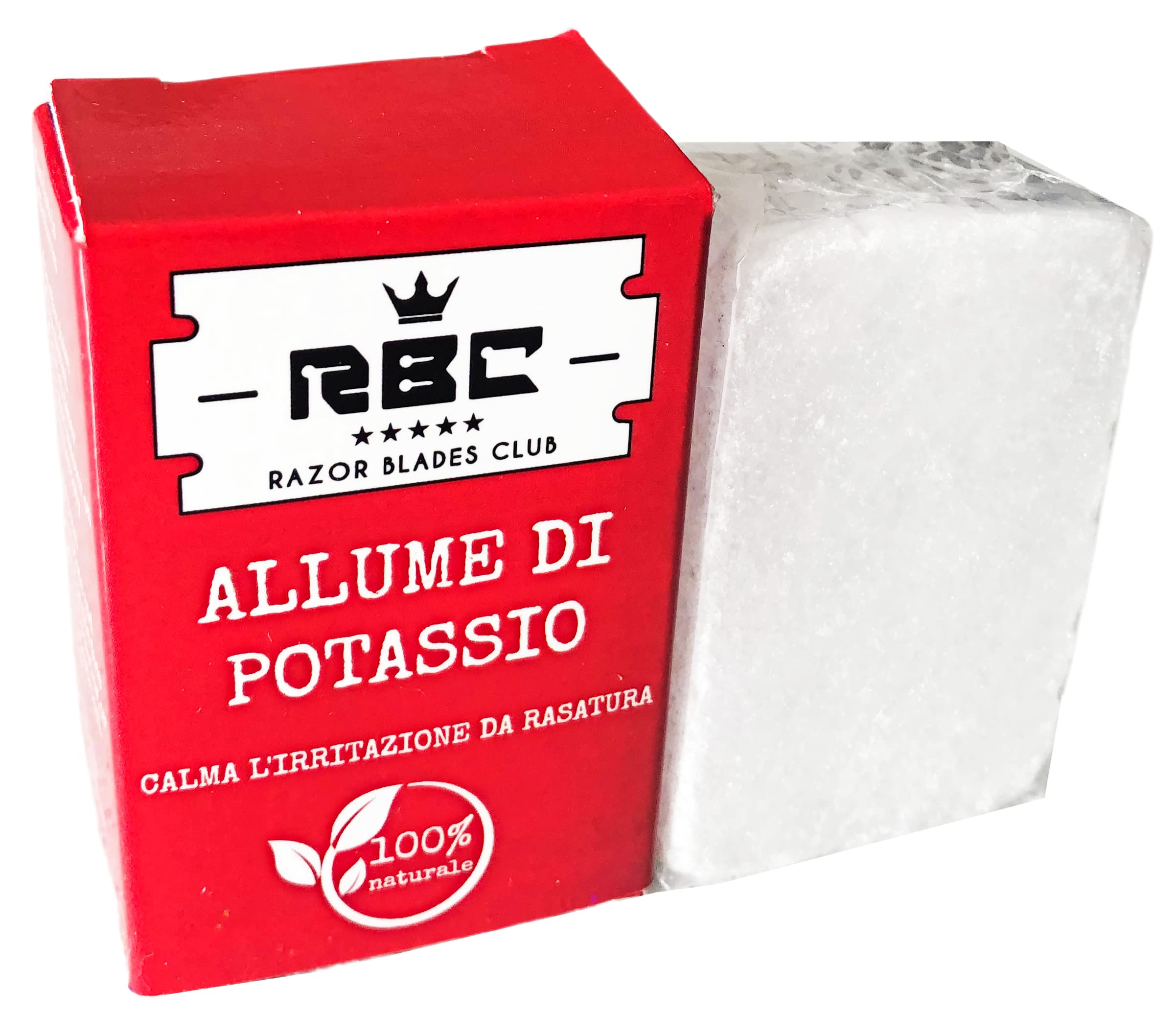 Alum Rectangular Block 100g for Facial Hygiene, Body, and After Shaving