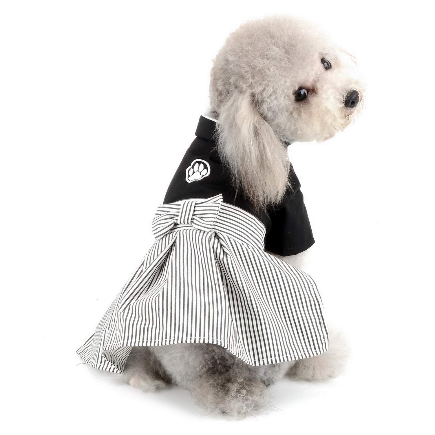 SELMAI Pet Kimono Costume Formal Girl Dog Dress and Boy Dog Jumpsuit Outfits Tuxedo Suit Shirt for Small Dogs Cats Wedding Party Clothes Girl Size XL