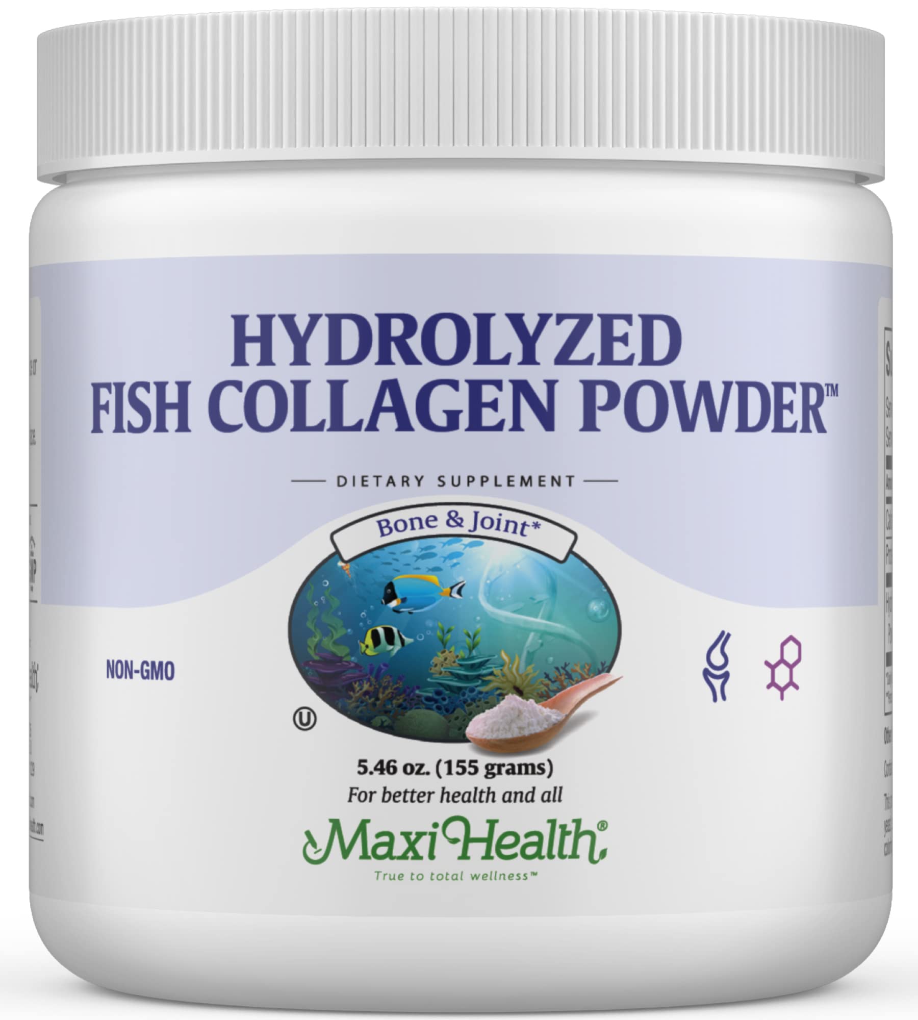 Marine Collagen Powder Unflavored - Type I Vital Wild Caught Kosher Collagen Protein Powder for Women & Men - Zero Taste - Easy to Mix, Fast to Dissolve Hydrolyzed Fish Collagen Powder - 5.46 oz