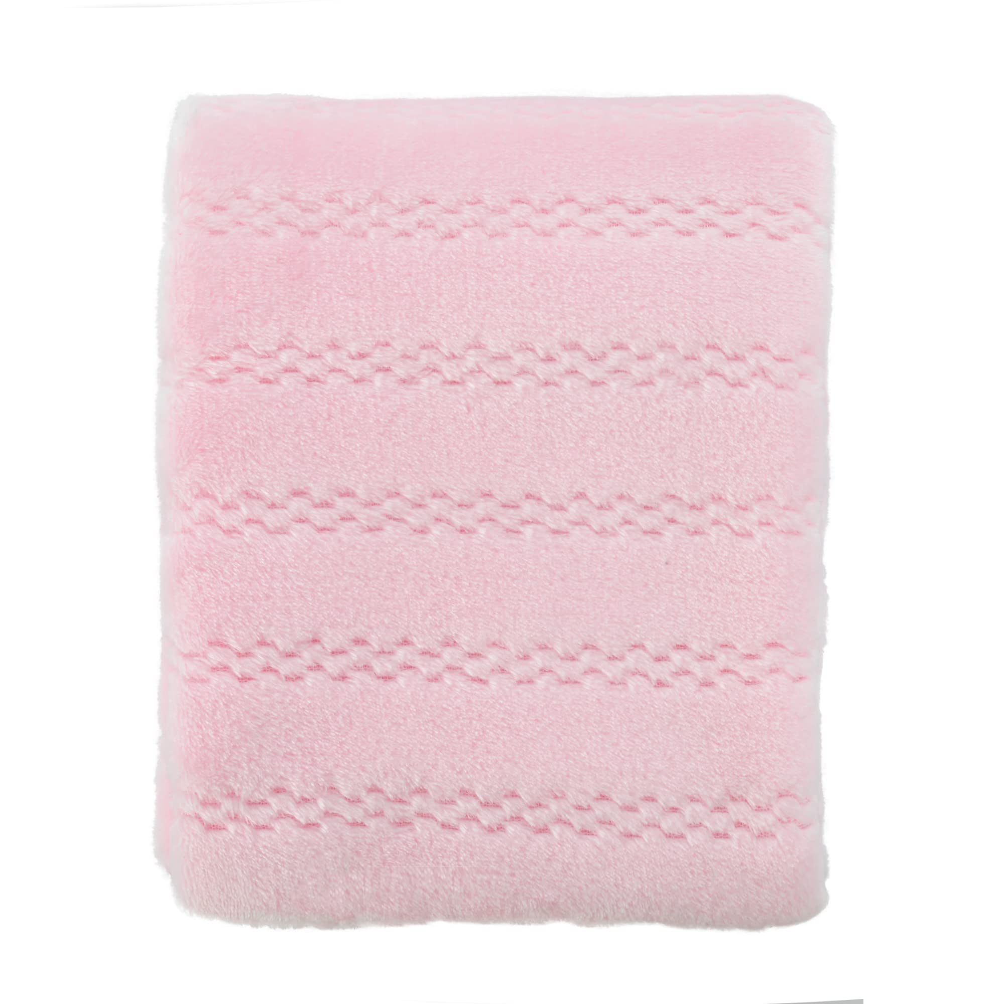 CREVENT 30''X40'' Soft Cozy Warm Baby Blankets for Boys Girls Solid Color - All Season Use - Newborn Essentials (Baby Pink)