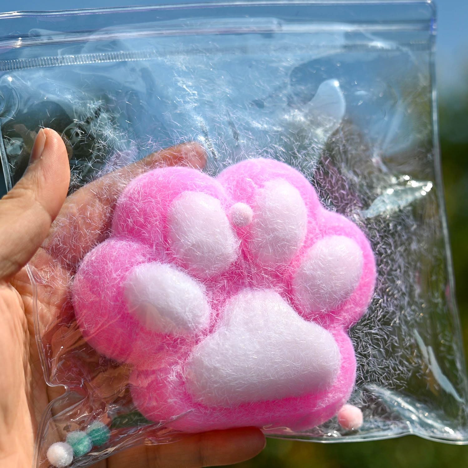 ORCHID M® 12cm Super Large 5in taba Squeeze Cat Paw Squeeze Toys,Cat Paw Squishy, Jelly Kitty Paw Squishy Funny Fidget Toys Novelty Things Suitable for Adults Kids (Pink)