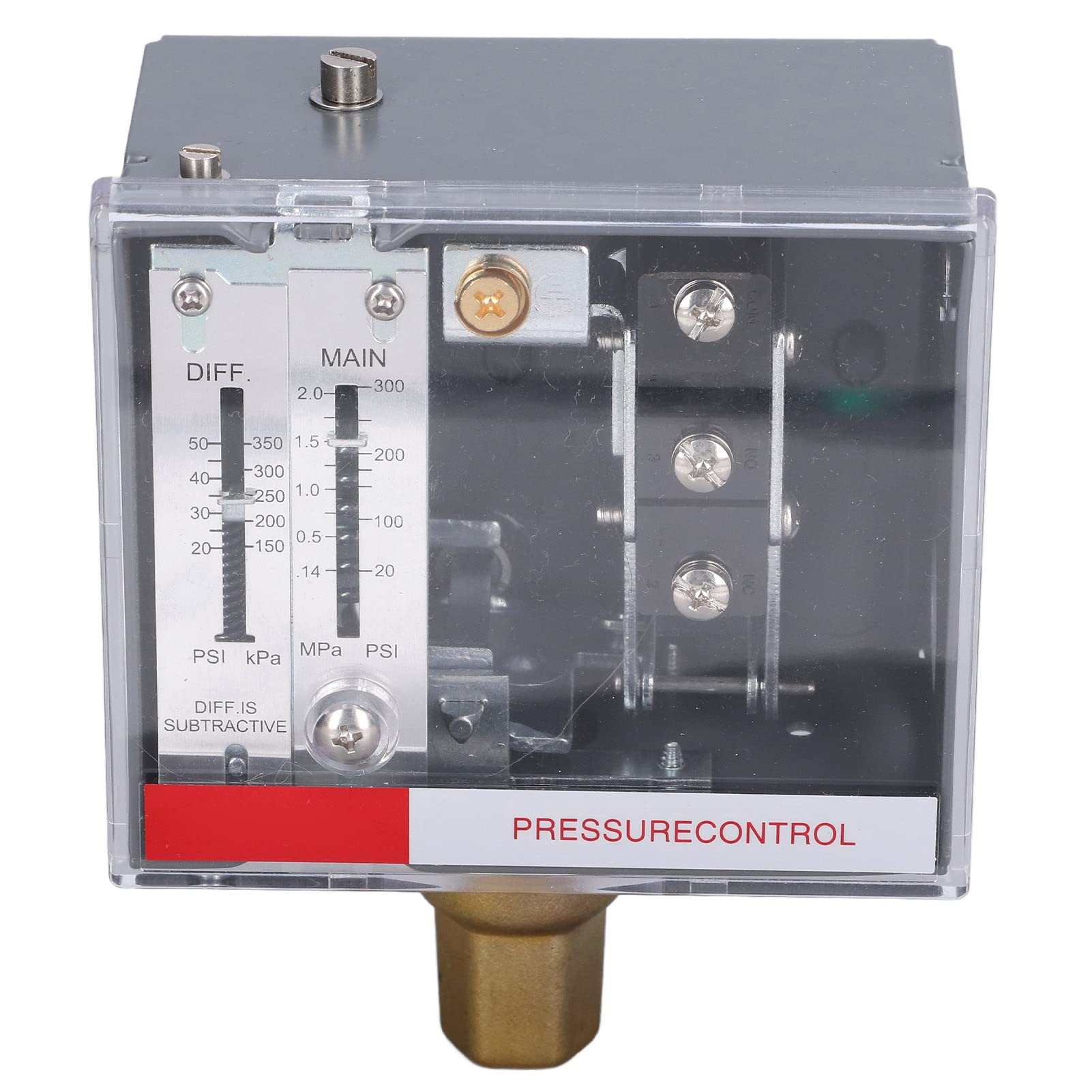 EujgoovPressure Controller Adjustable Steam Pressure Switch Steam Boiler Pressure Switch for Liquid Steam LF56 NPT1/4?18 SPDT