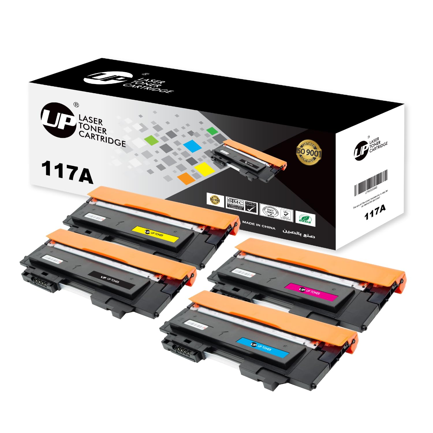 UP 4-Pack 117A Compatible Toner Cartridge set for Use with Color Laser MFP 178NW MFP 179FNW 150A 150NW Printers