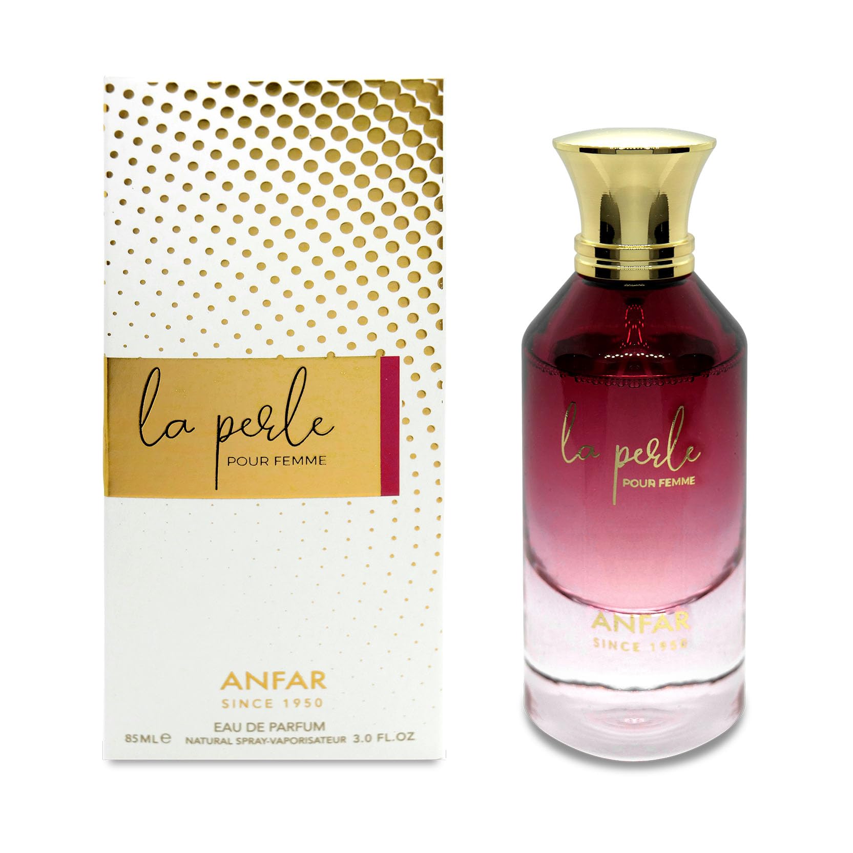 AnfarLa Perle Pour Femme Eau de Parfum, 3.4 fl oz,PEAR,TANGERINE,BERGAMOT,STRAWBERRY,VANILLA,ORCHID,FOR WOMEN,100ML