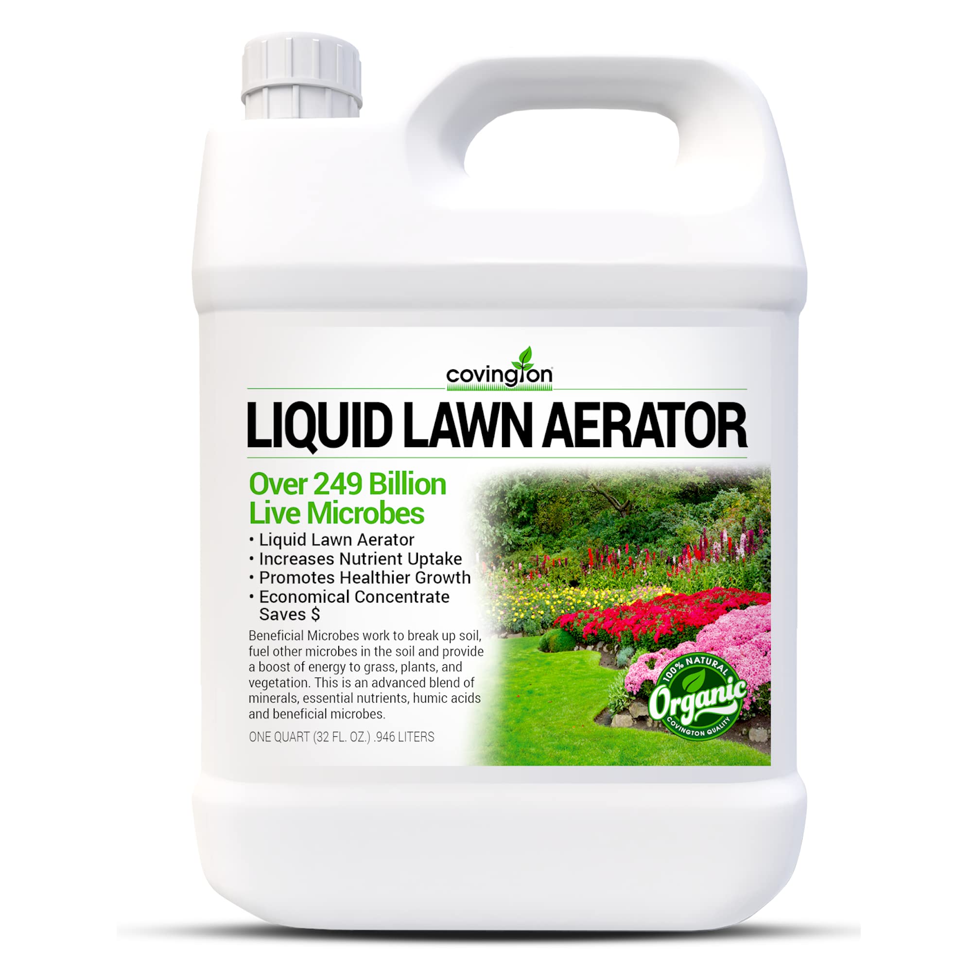 Liquid Aerator (32oz) - Liquid Lawn Aerator Loosens & Conditions Compacted Soil for Increased Nutrient Uptake - USA Made, Minerals, Nutrients, Humic Acids, & Microbes for Healthier Growth