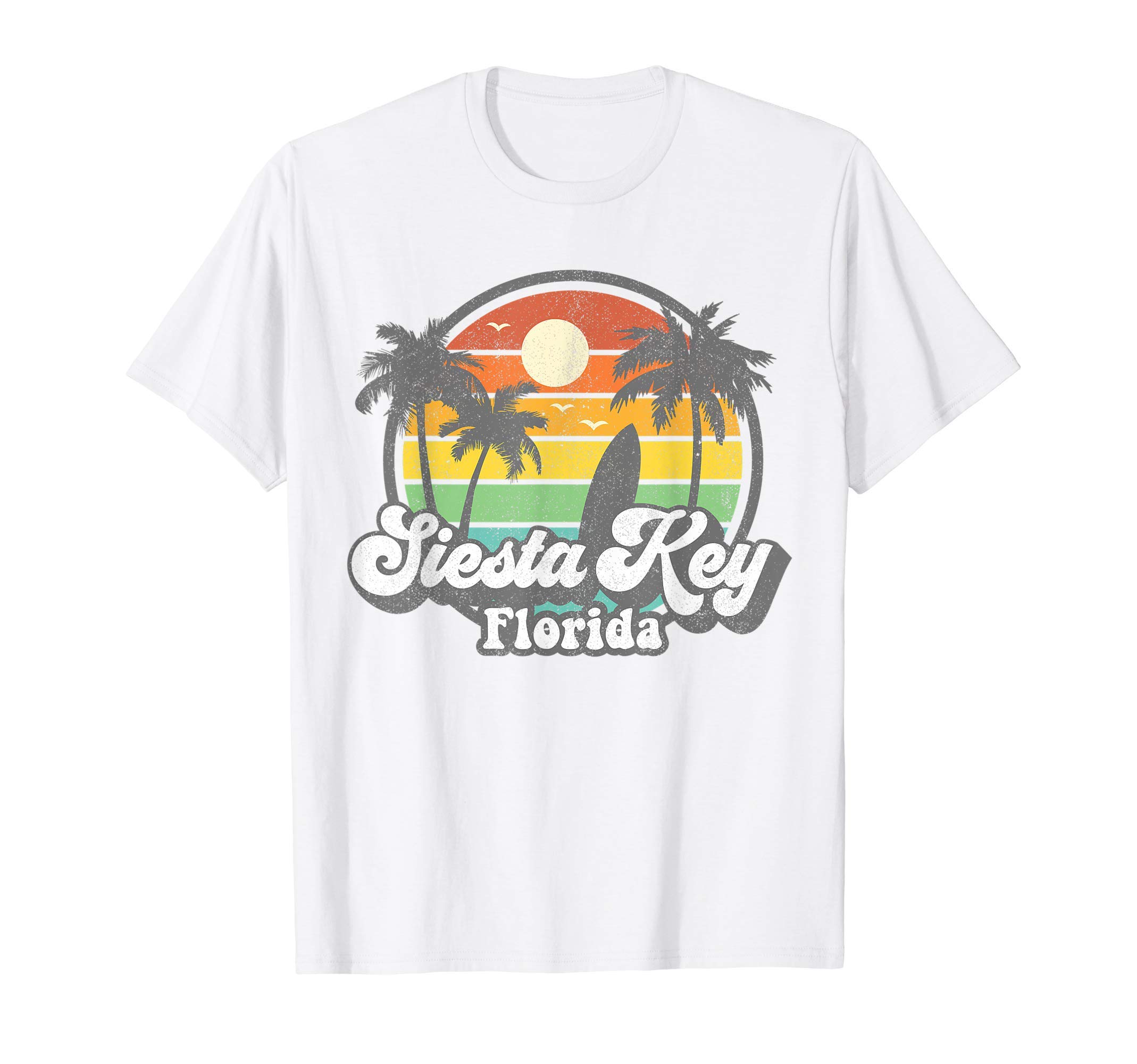 Vintage Siesta Key Beach Florida Surfing Retro 70s Surf Gift T-Shirt