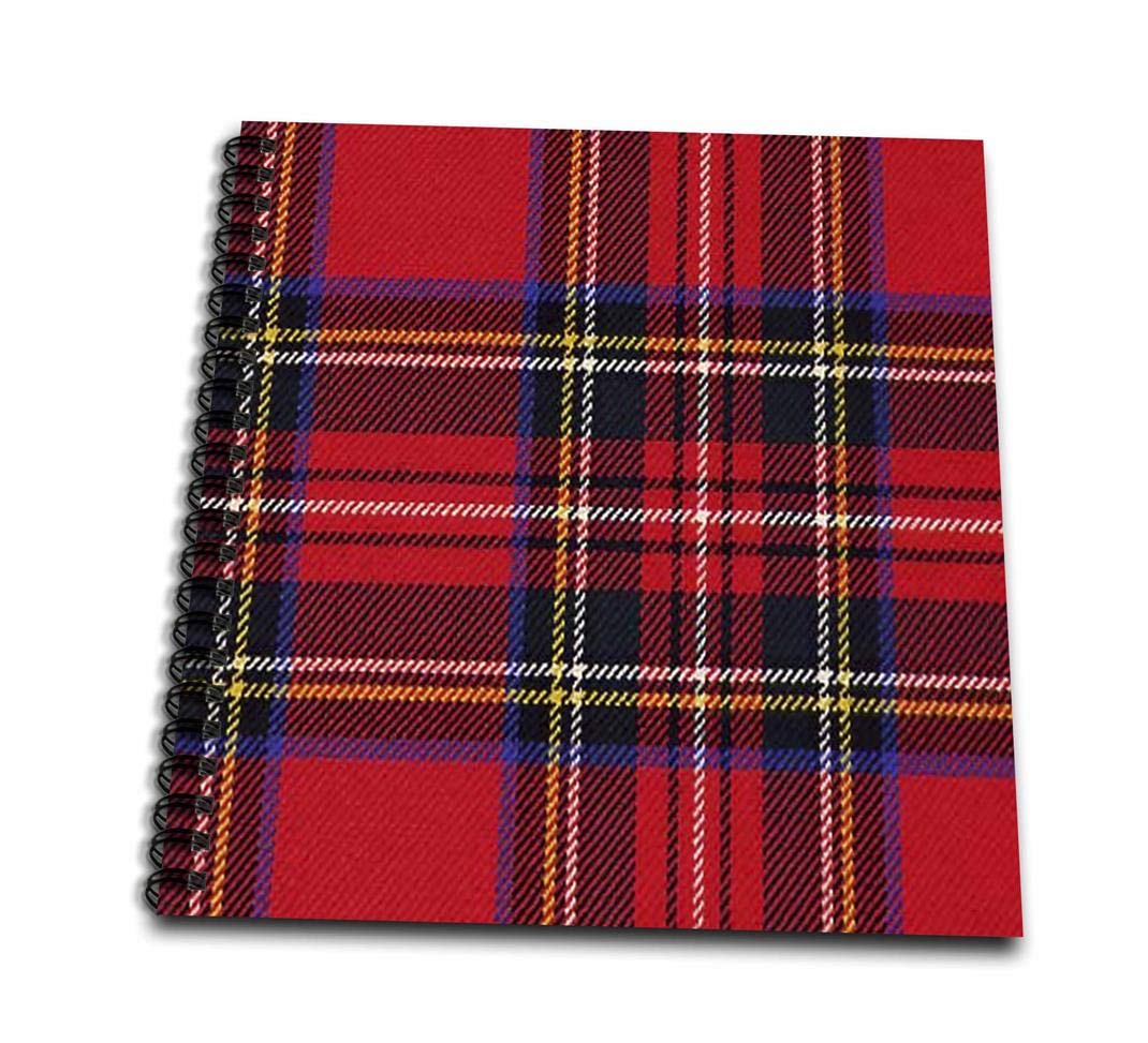 3dRose3dRose db_56169_1 Red N Blue Plaid-Drawing Book, 8 by 8-Inch