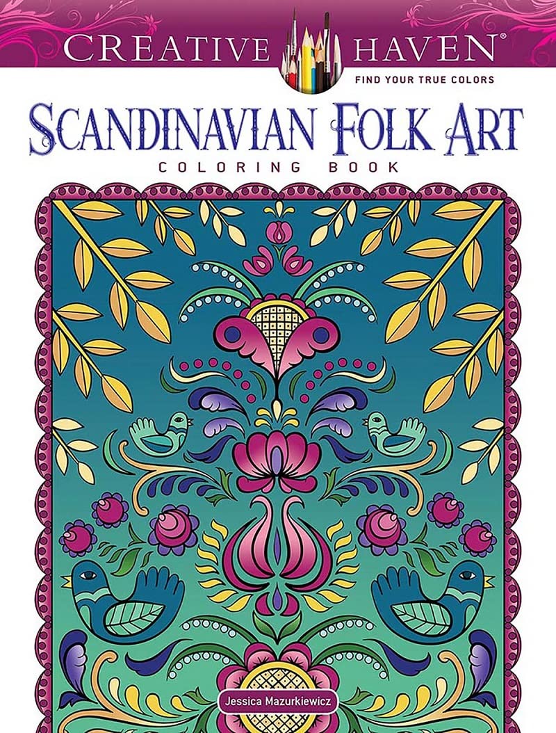 Creative Haven Scandinavian Folk Art Coloring Book