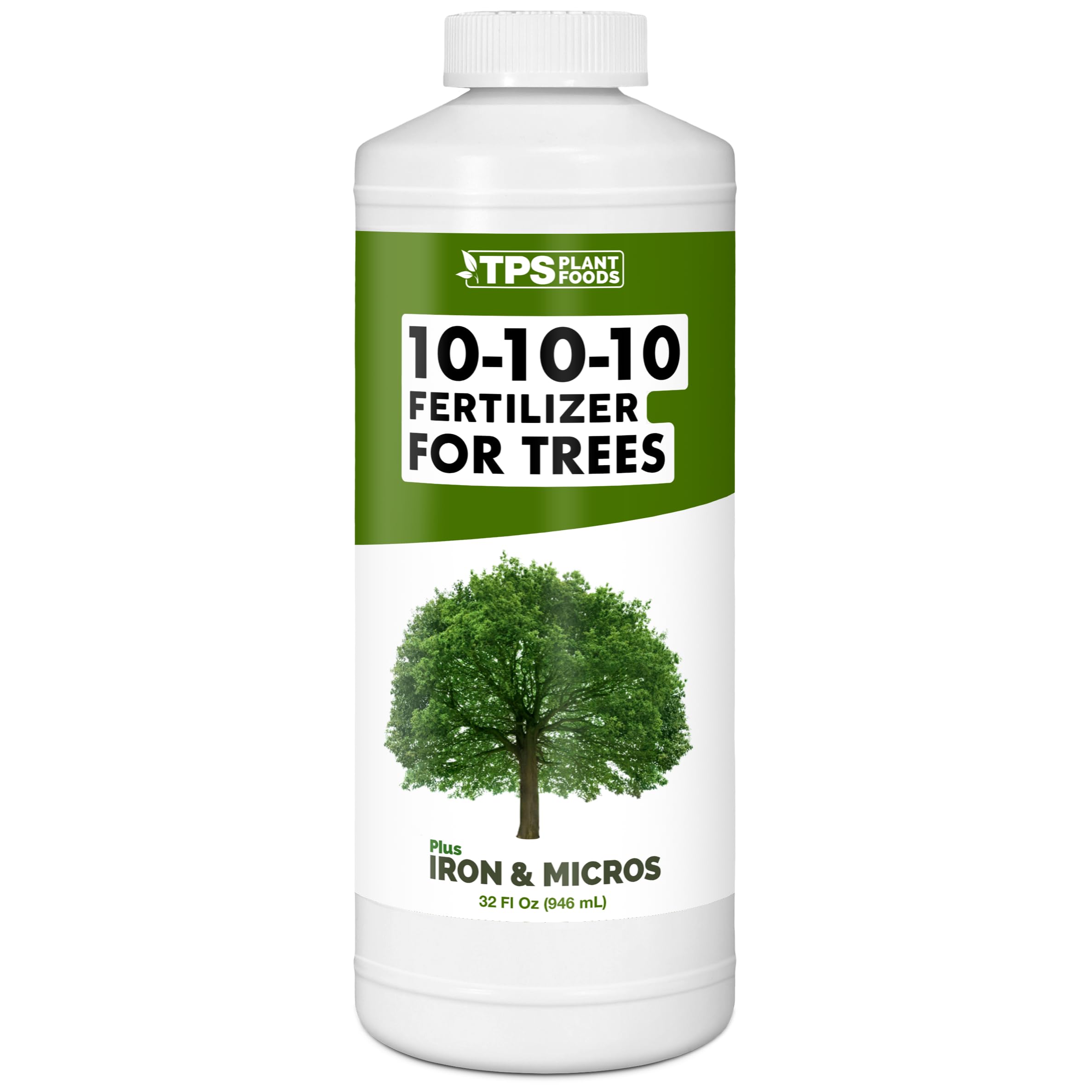 Liquid 10-10-10 Fertilizer for Trees and Shrubs, Triple Ten NPK Plus Iron and Micros, Liquid Plant Food 32 oz (1 Quart)