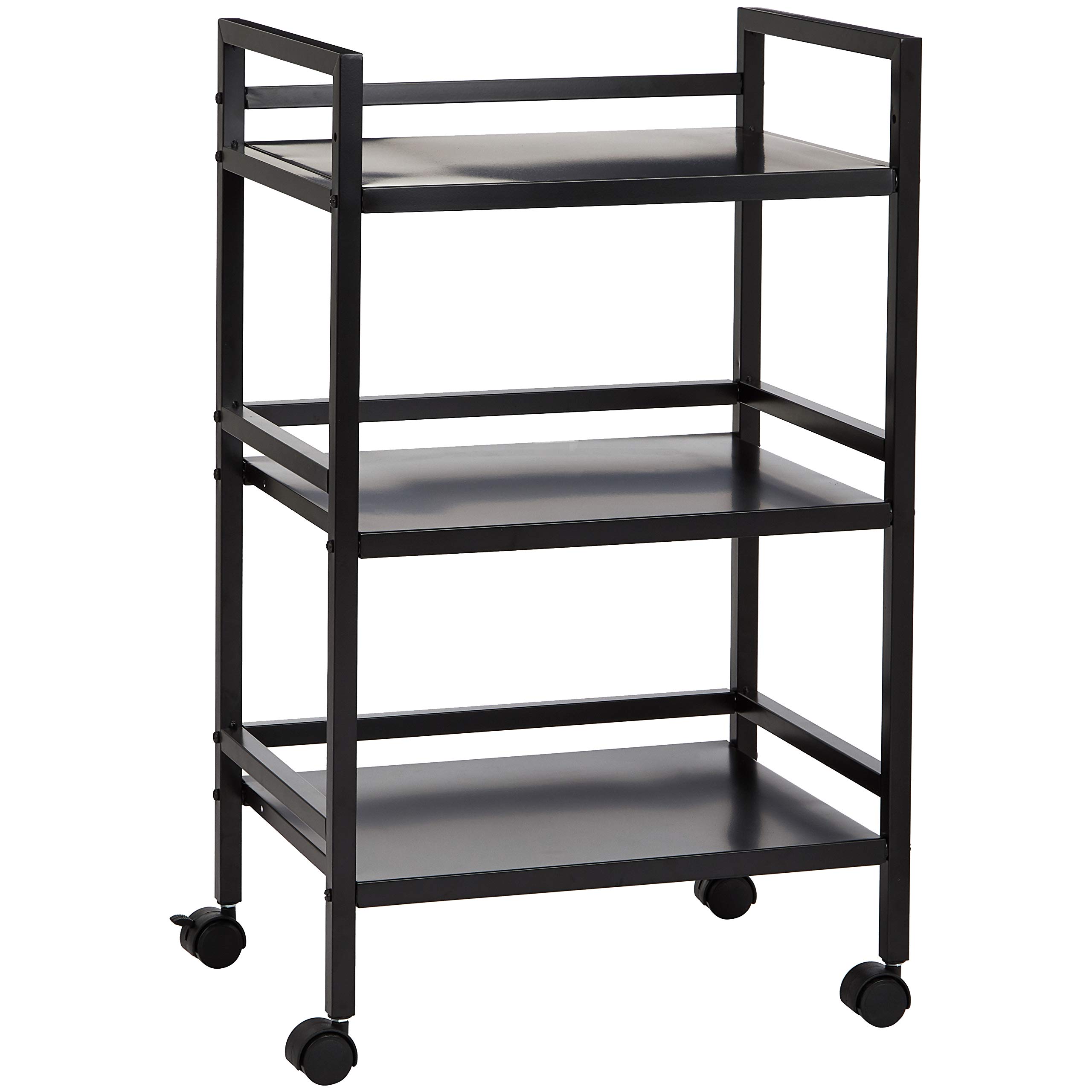 amazon basics 3-Tier Metal Rolling Cart, powder-coated finish