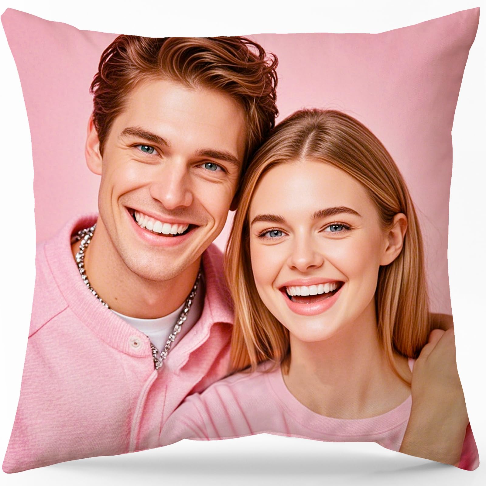 Bemaystar Custom Pillow Case-Personalised Pillow with photo, Throw Pillow Covers with Optional Inserts, Long Pillow Case, Body Pillow Cover with Zipper(35×35 cm)