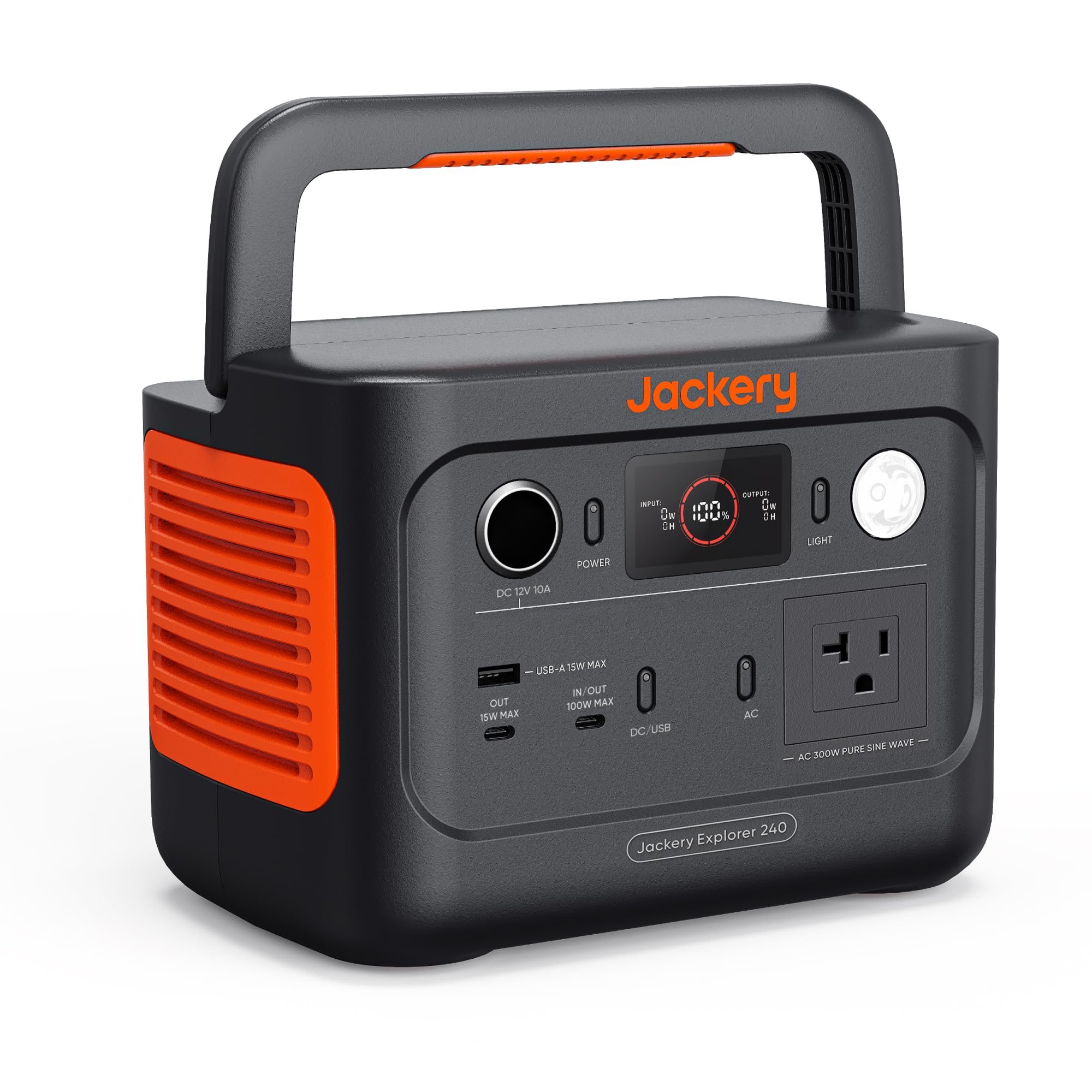 Jackery Explorer 240 v2 Portable Power Station 2024 New Version, 256Wh LiFePO4 Battery with 300W AC/100W USB-C Output, 1Hr Fast Charging, Versatile Scenarios-Outdoor/Camping/RV/Travel/Emergency Backup