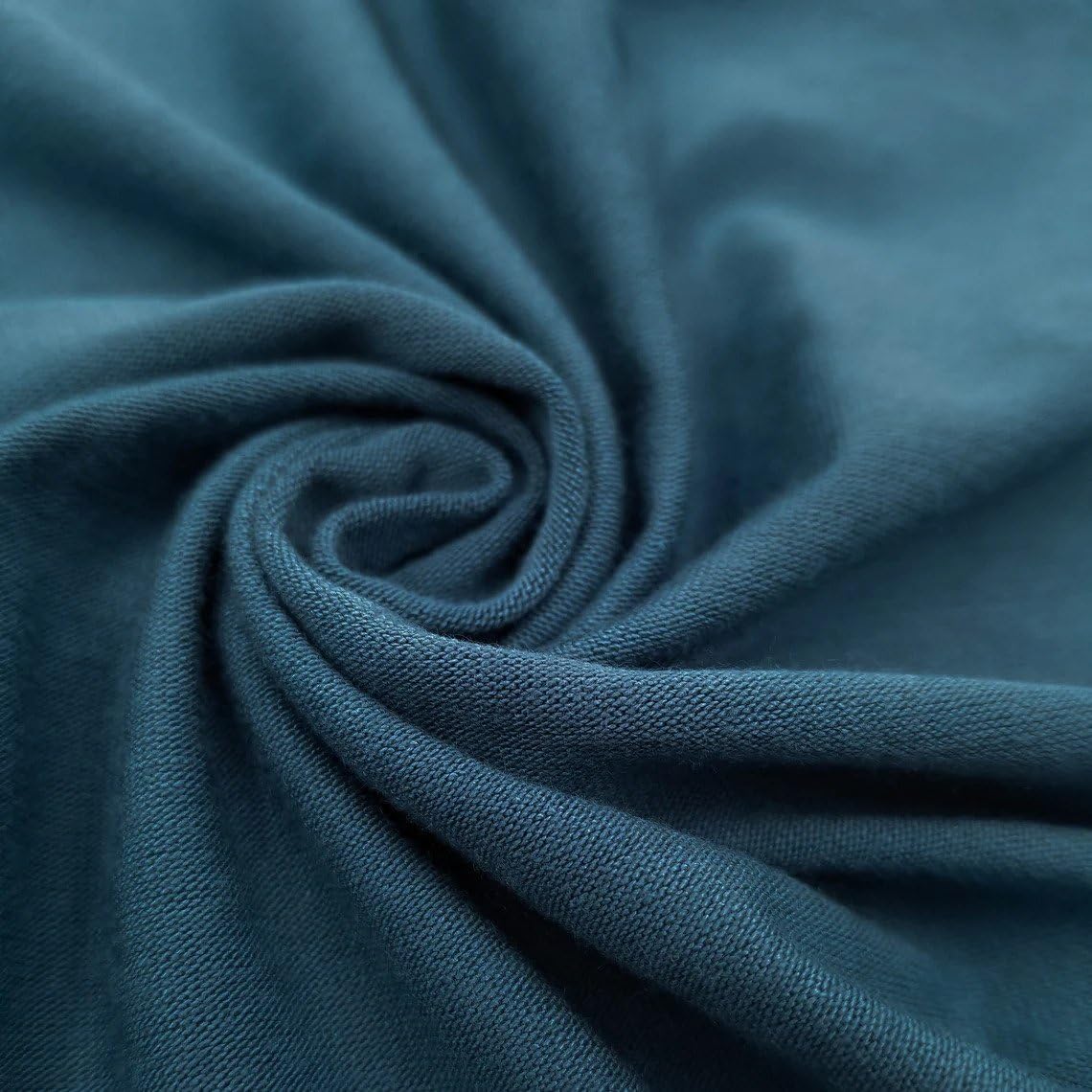 Stylish FABRIC Solid Color Rayon Spandex Heavy Jersey Knit Fabric/ 4-Way Stretch-(200GSM)/ DIY Projects, Blue Steel 1 Yard