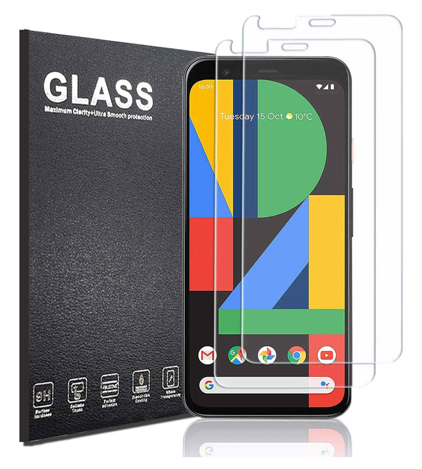 Case for Google Piexel 6 Cover with Google Piexel 6 Tempered Glass Screen Protectors, Soft TPU Bumper Silicone Cover