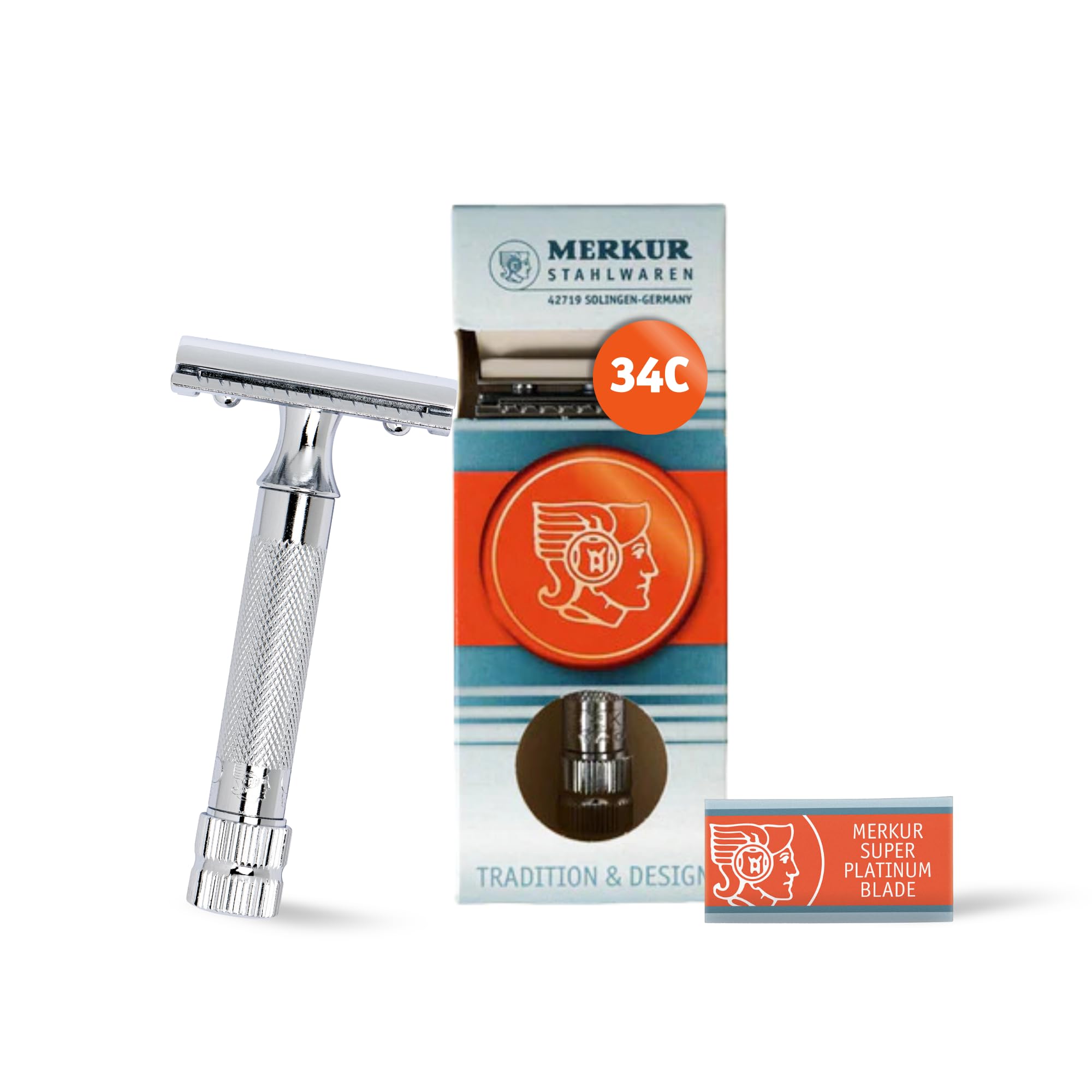 MERKURMk34c Double Edge Razor with Heavy Duty Short Handle