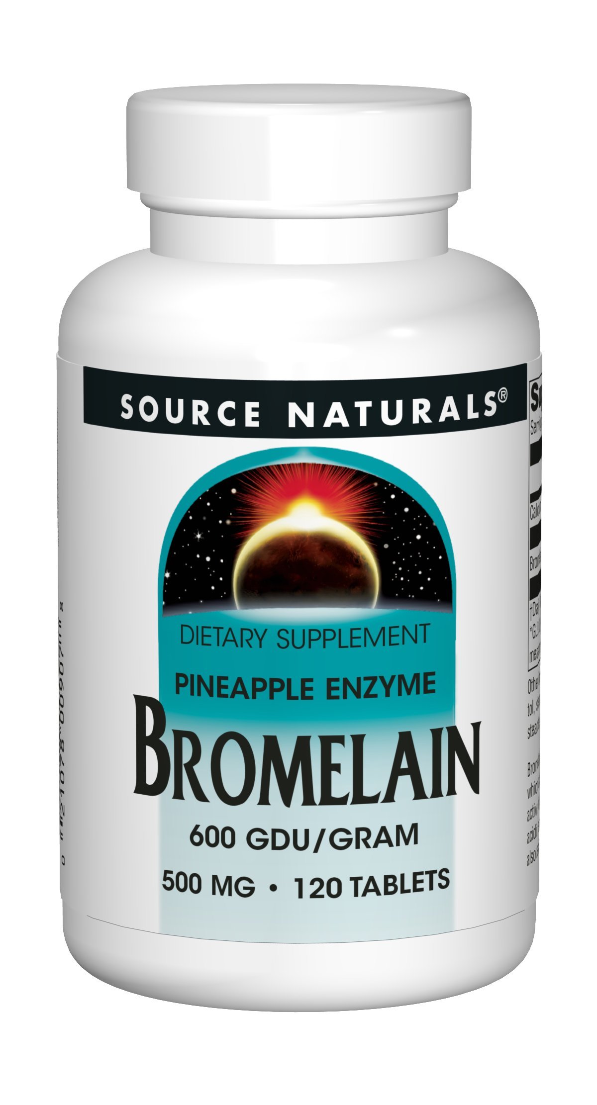 Source Naturals Bromelain Pineapple Enzyme 600g 500mg,120 Tablets