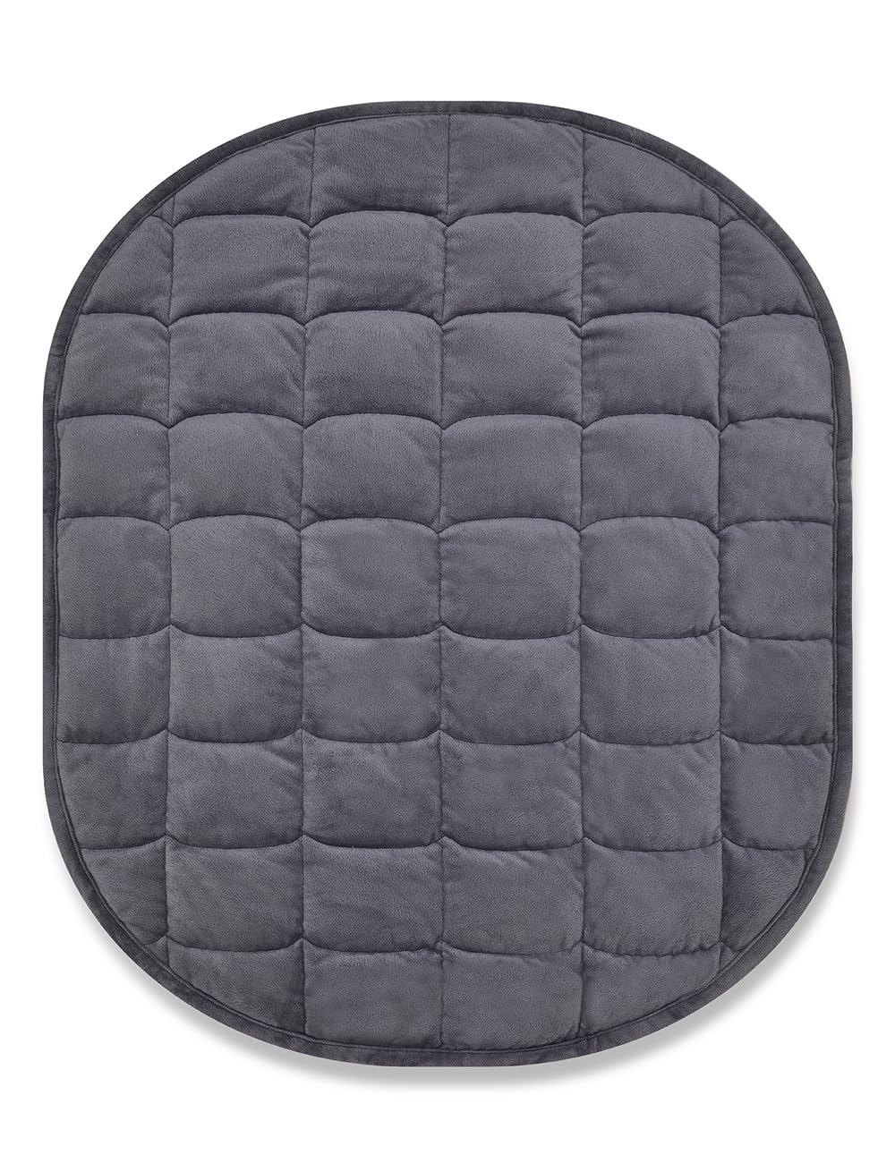 TONGDADA Weighted Lap Blanket 7lbs for Adult,Perfect for Relaxation, Lounging, Napping, Sleeping & Travel,Luxury Minky Weighted Body Blanket,Weighted Throw Blanket-Dark Grey Minky, 29" x 24"