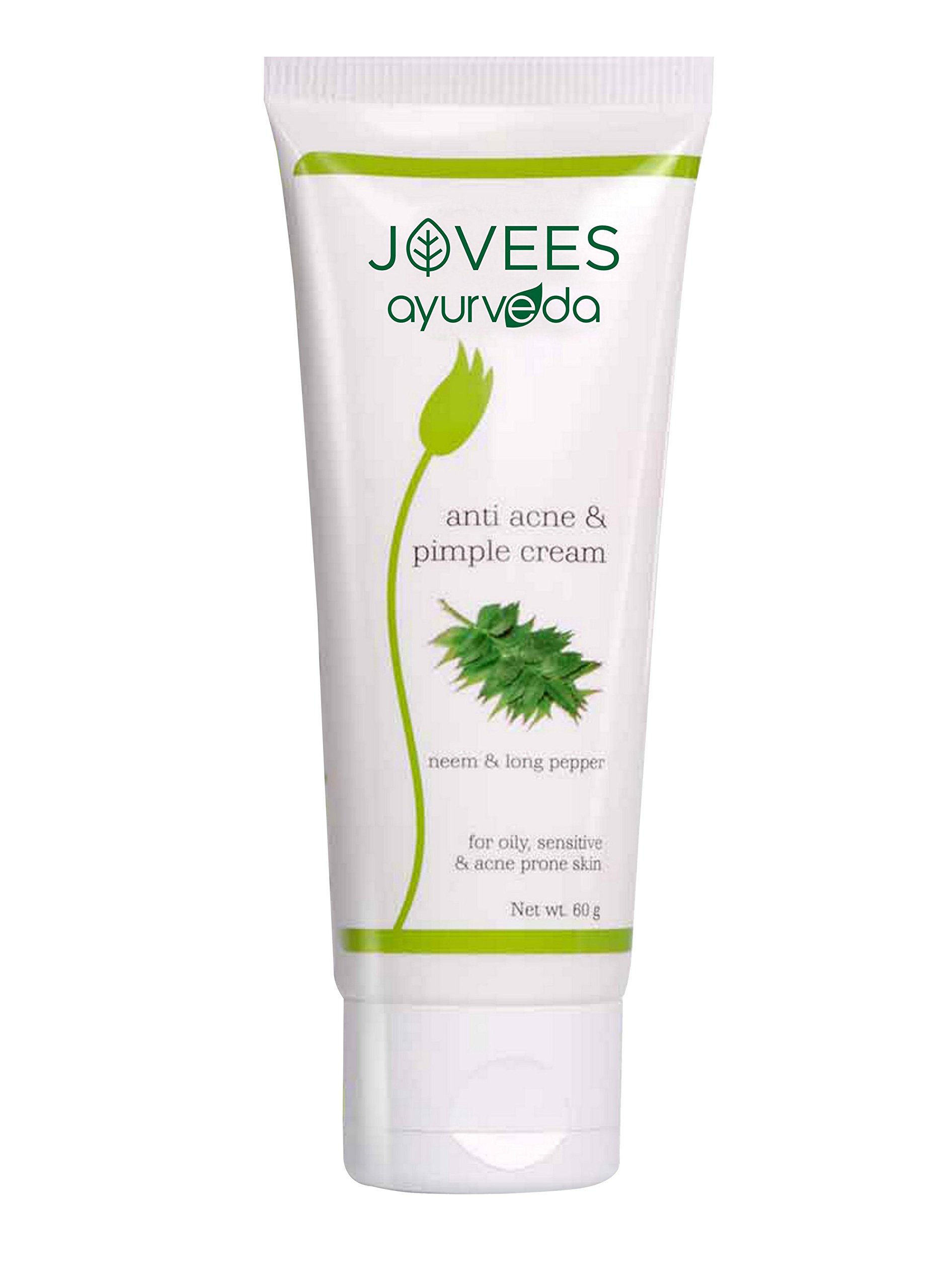 Jovees Herbal Anti Acne & Pimple Cream For Oily, Sensitive & Acne Prone Skin | Remove Pimple & Dark Spots 60G