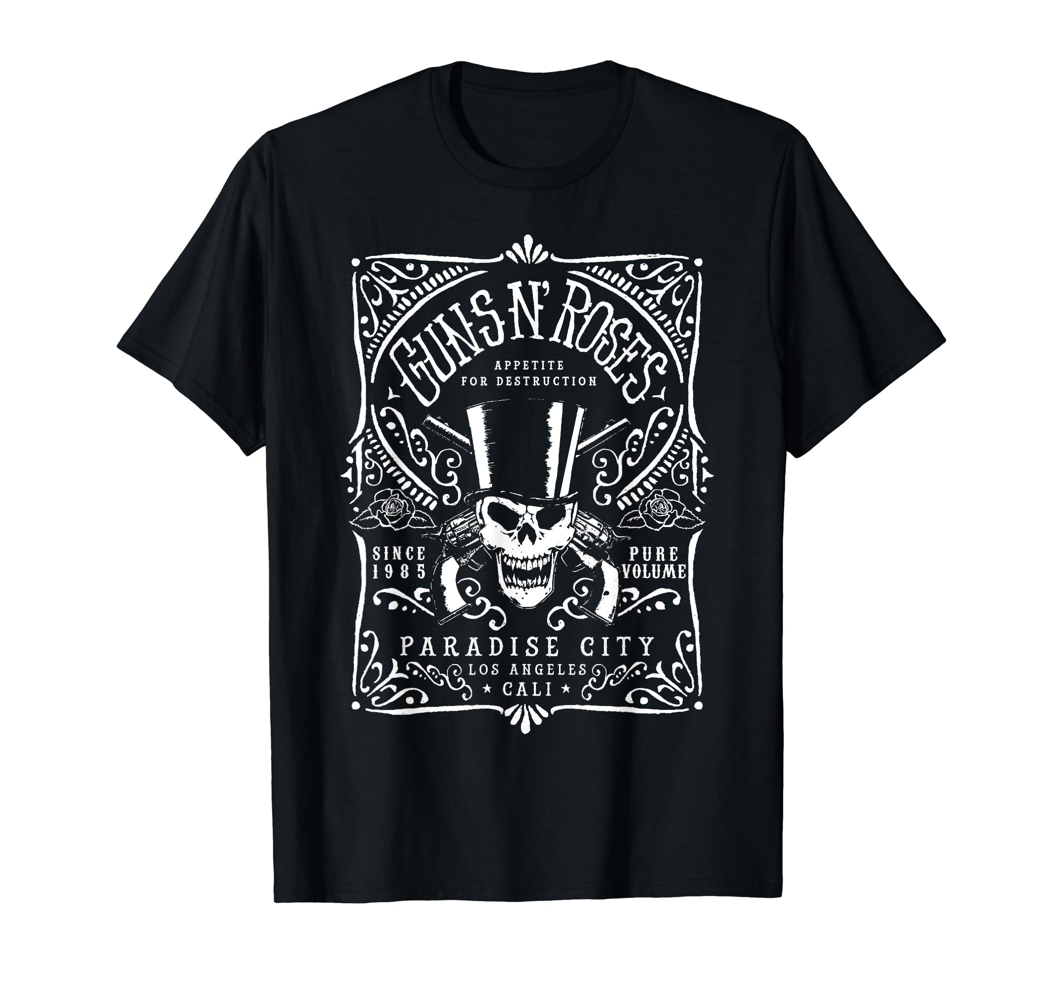 Official Guns N' Roses Paradise City Label T-Shirt