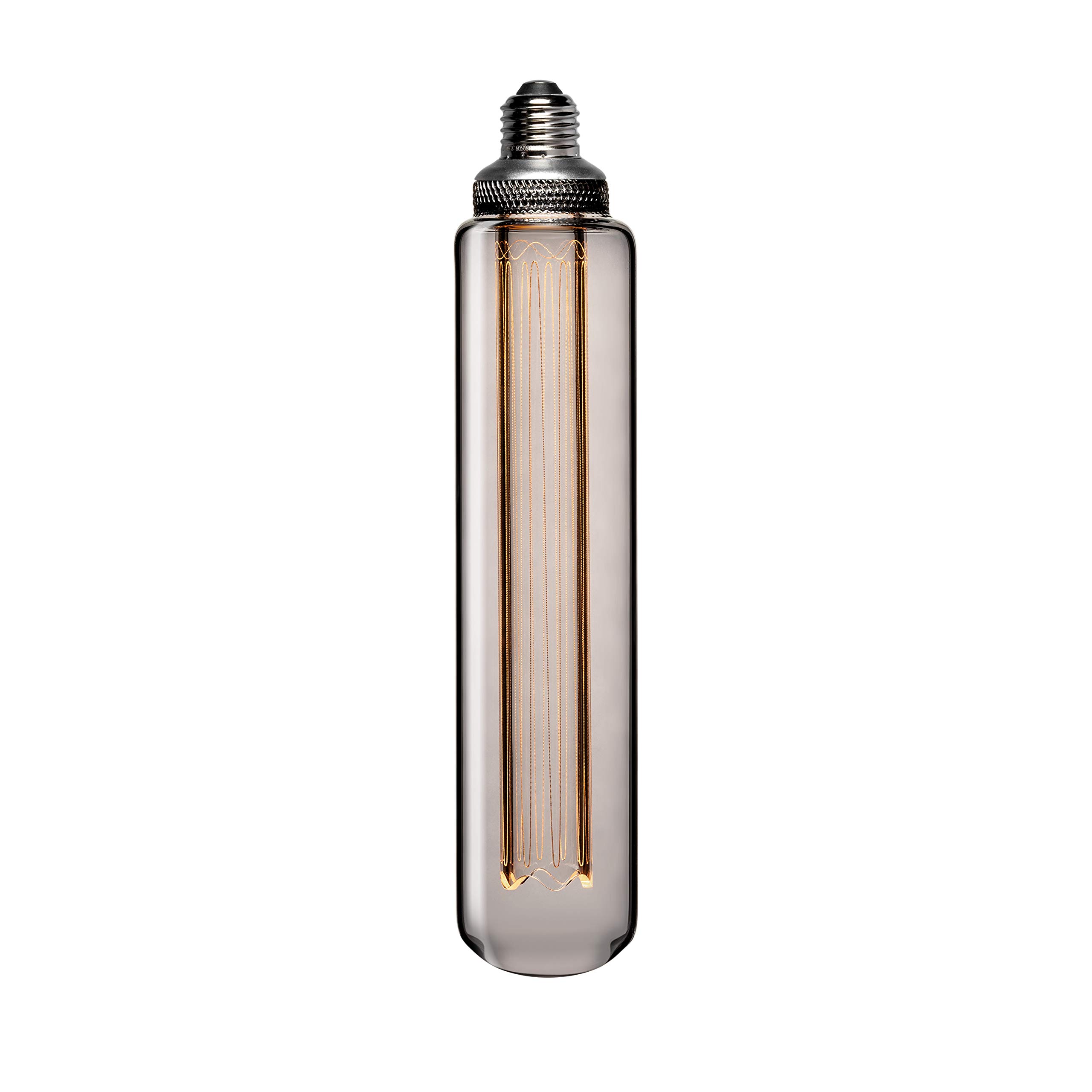 Next GlowDecorative LED Light Bulb E26 Standard Base, Acrylic Inner Pillar 3.5W, Dimmable T60 Style Glow, Beautiful Home Decor Lighting for Kitchen, Pendant Fixtures. (Smokey/Gray)