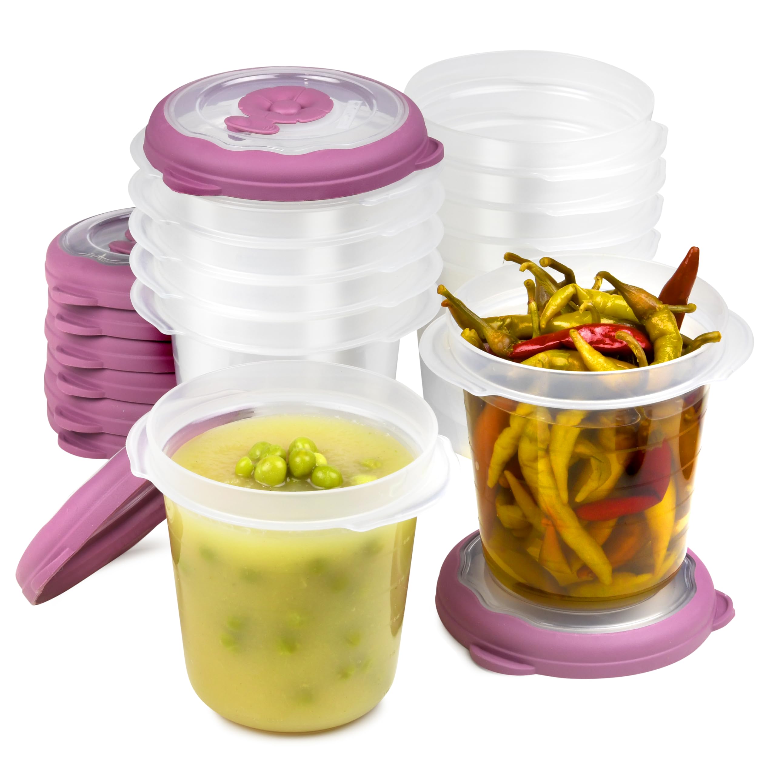 TribelloMeal Prep Soup Food Storage Container With Lids, 12 Oz Reusable Microwave/Freezer Safe Kids Lunch Container Set, Deli Containers Leak Proof Lids, BPA Free - 12 Pack