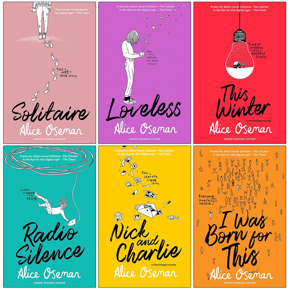 Alice Oseman Collection 6 Books Set (Solitaire, Loveless, This Winter, Radio Silence, Nick and Charlie, I Was Born for This) Paperback – January 1, 2021