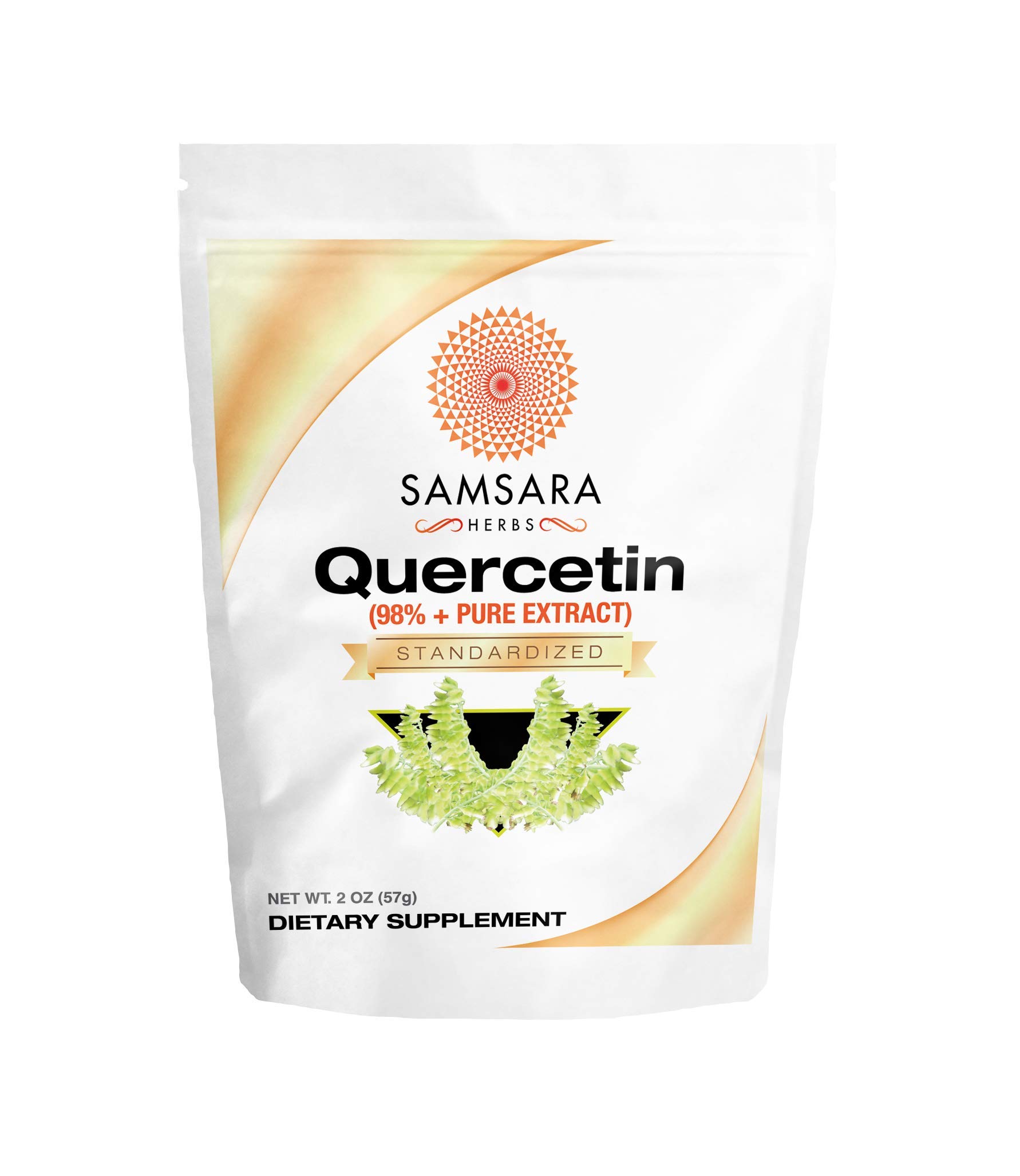 Quercetin 98%+ Pure Extract Powder (2oz/57g) - Equal to 114 x 500mg Capsules